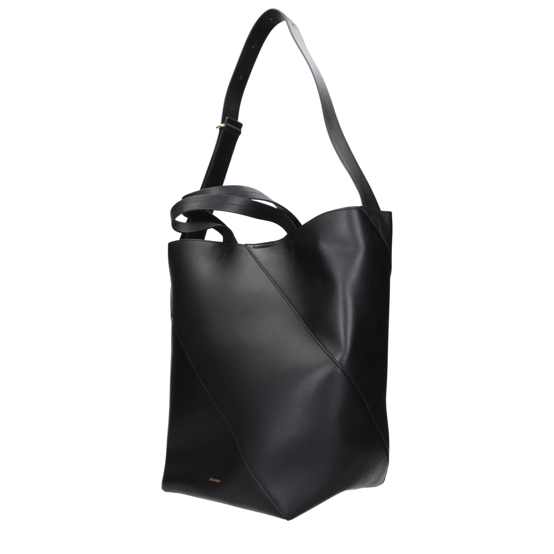 Black Leather Crossbody Bag - 3