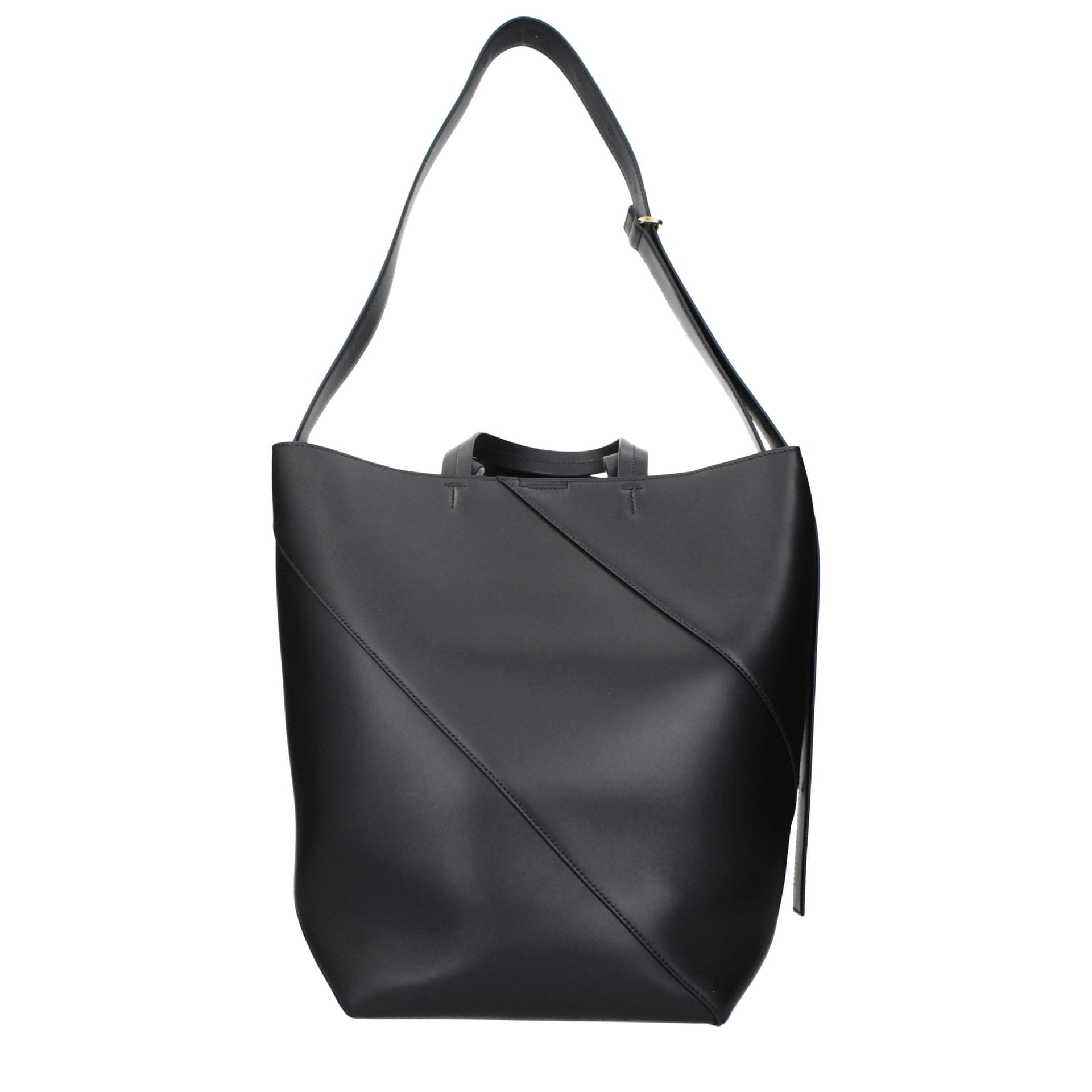 Black Leather Crossbody Bag - 4