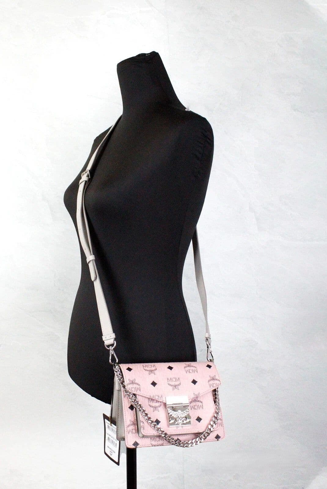 MCM Signature Patricia Leather Mini Flap Lock Crossbody Bag - 2