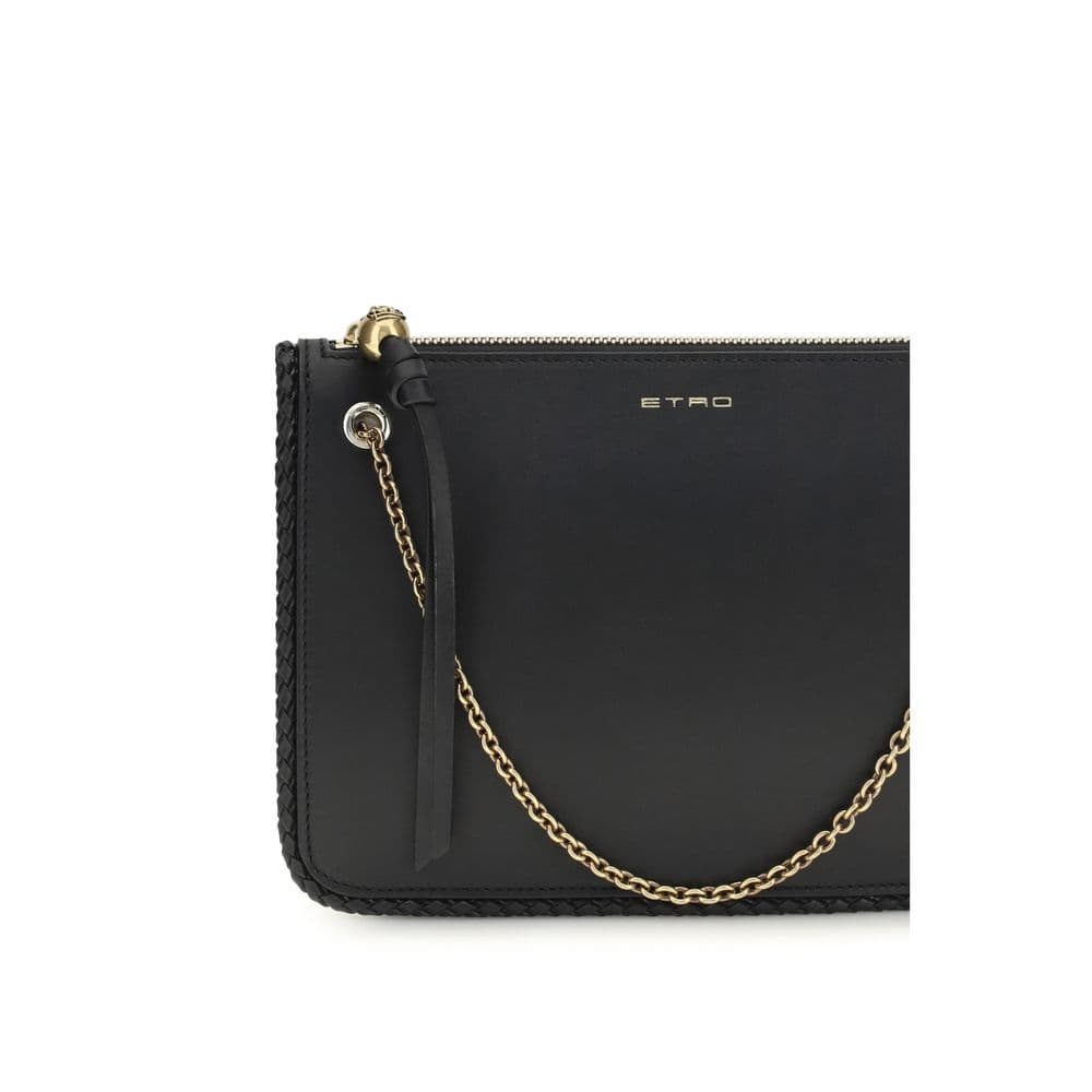 Black Calf Leather Bos Taurus Clutch Bag - 4