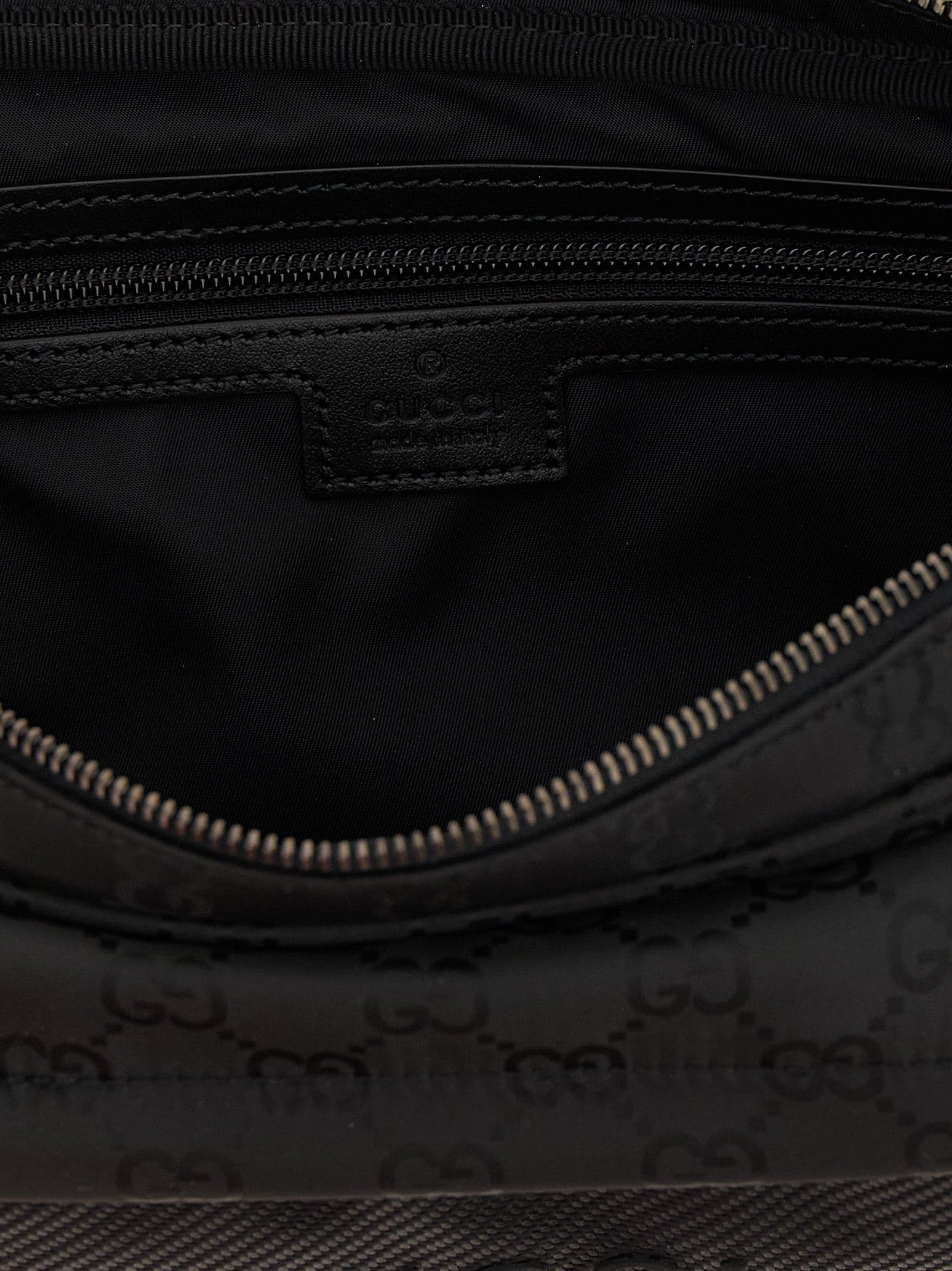 Black Polyester Crossbody Bag - 4