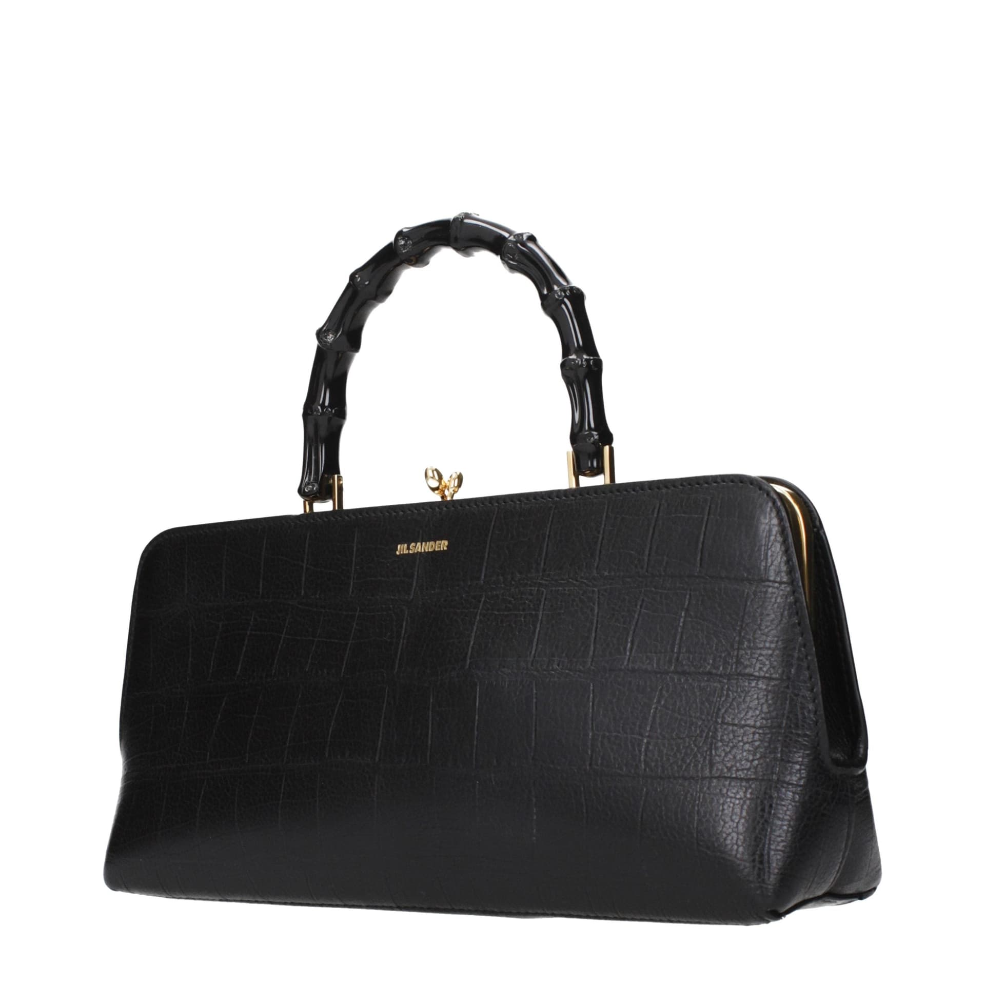 Black Leather Handbag - 2