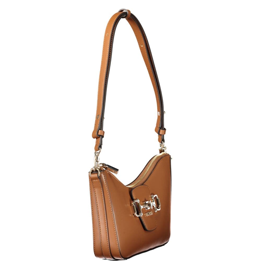 Marrone Polyurethane Women Handbag - 3