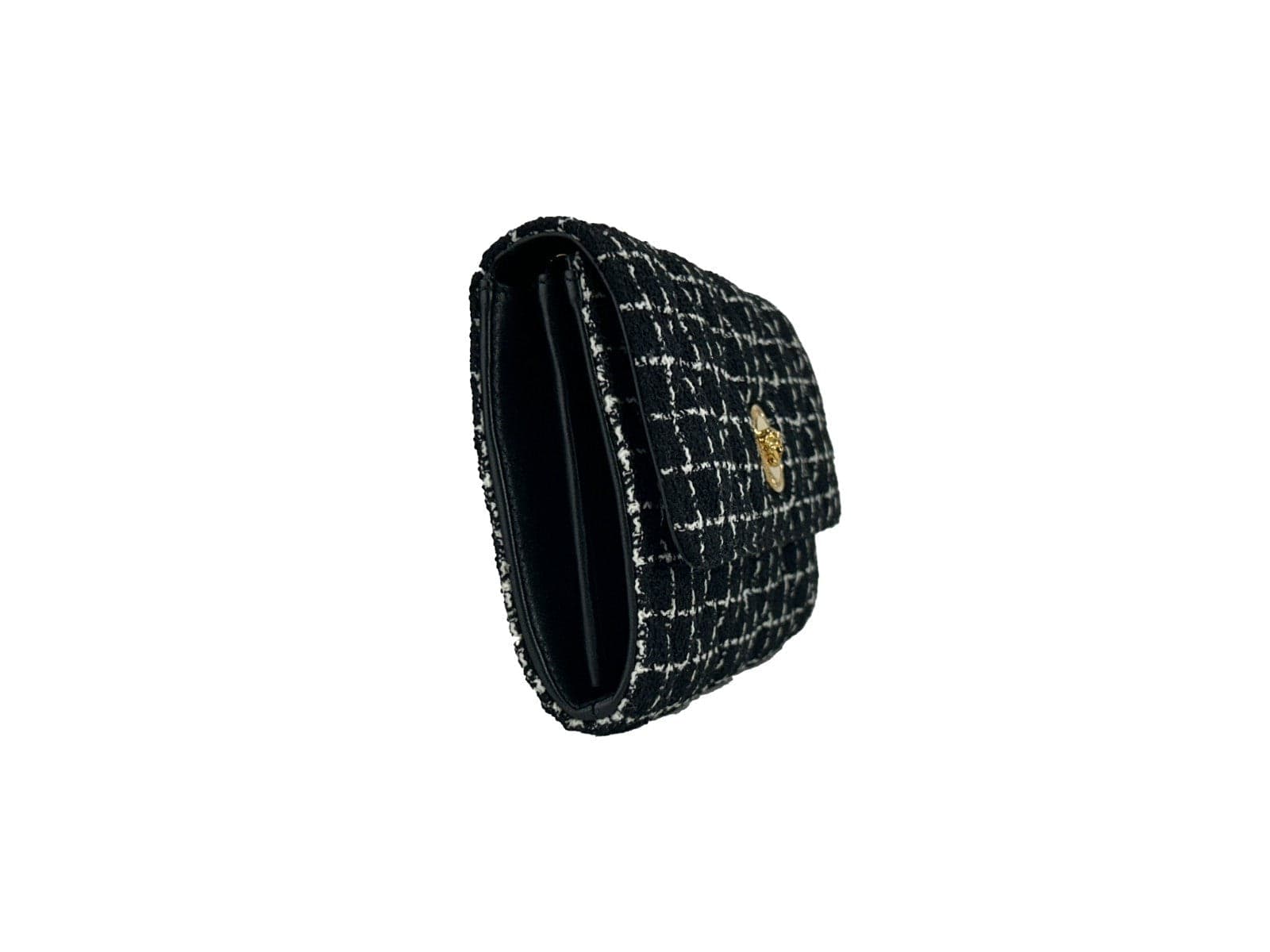 Versace Wallet On A Chain Fabric Black Crossbody Bag - 2