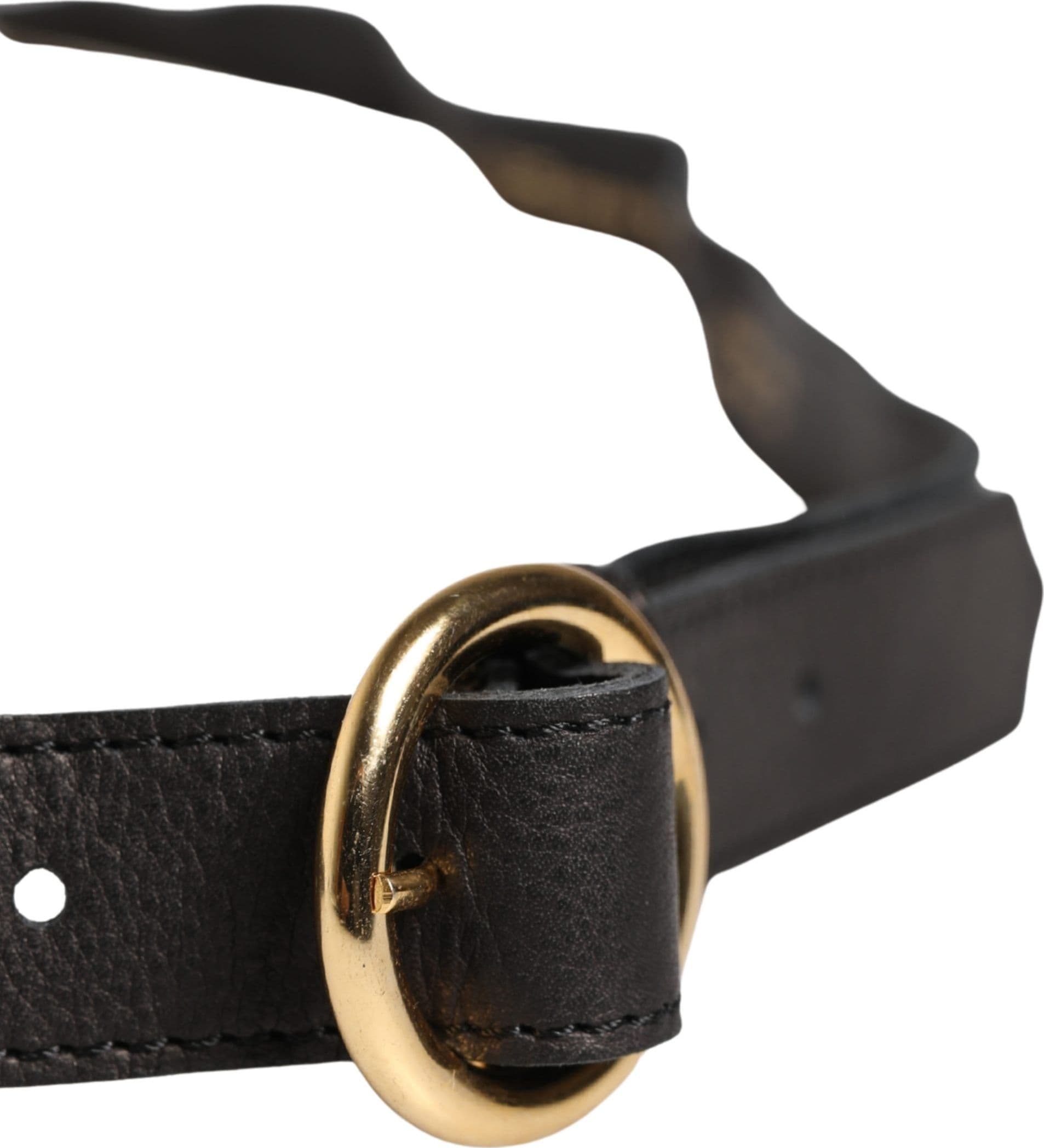 Multicolor Floral Wide Waist Gold Metal Buckle Cintura Belt - 4