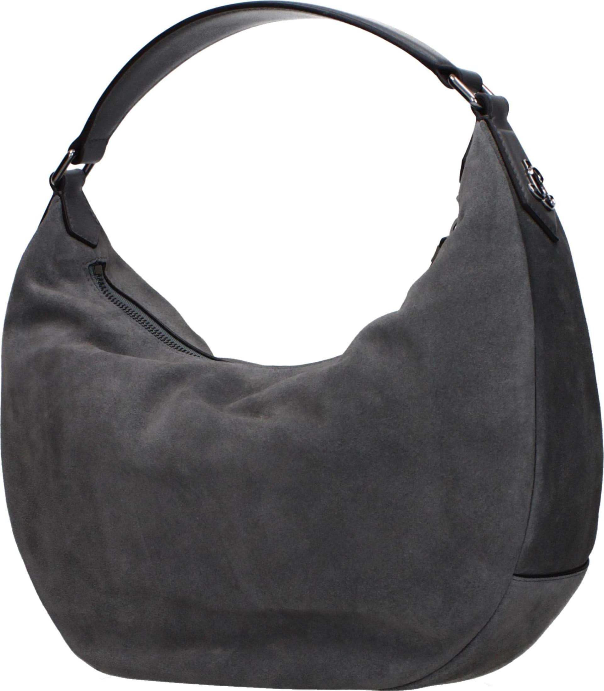Gray Leather Shoulder Bag - 2