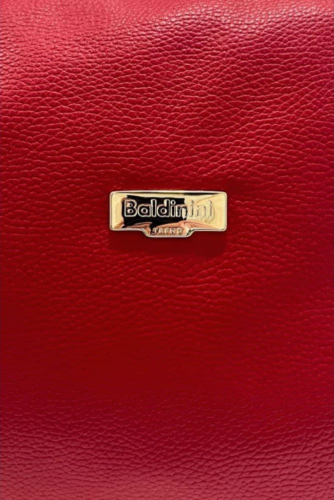 Red Leather Women Shoulder Bag - 5