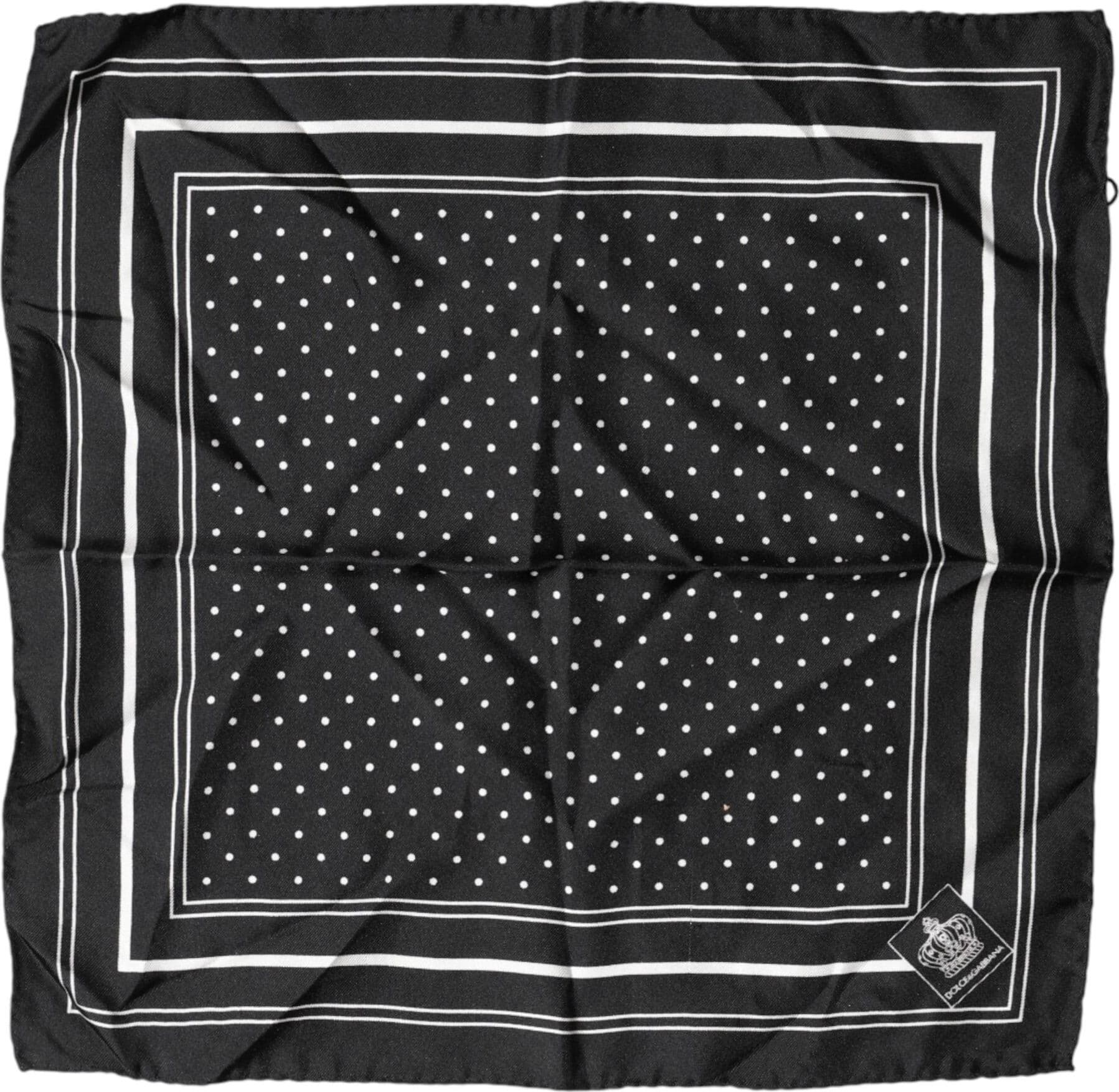Scarf Black Poka Dot Men Square Handkerchief - 2