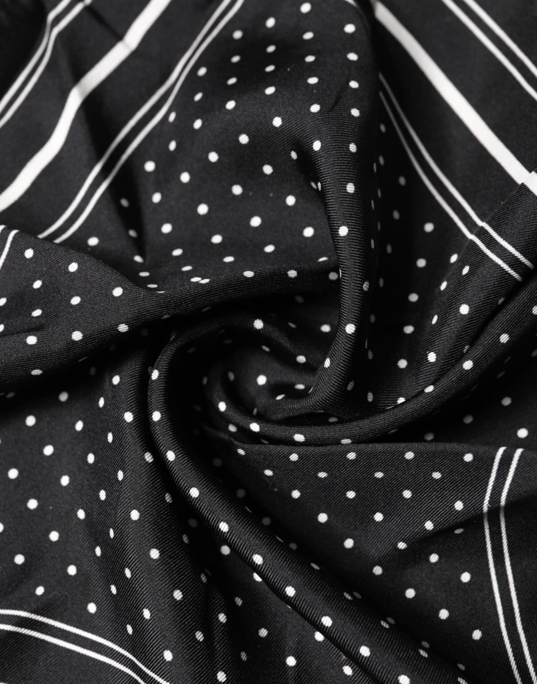 Scarf Black Poka Dot Men Square Handkerchief - 4