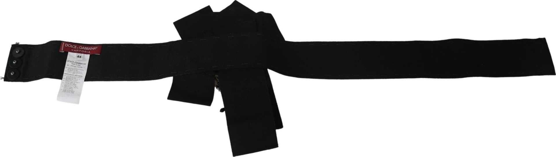 Black Crystal Brooch Wide Wai SATORIA Belt - 4