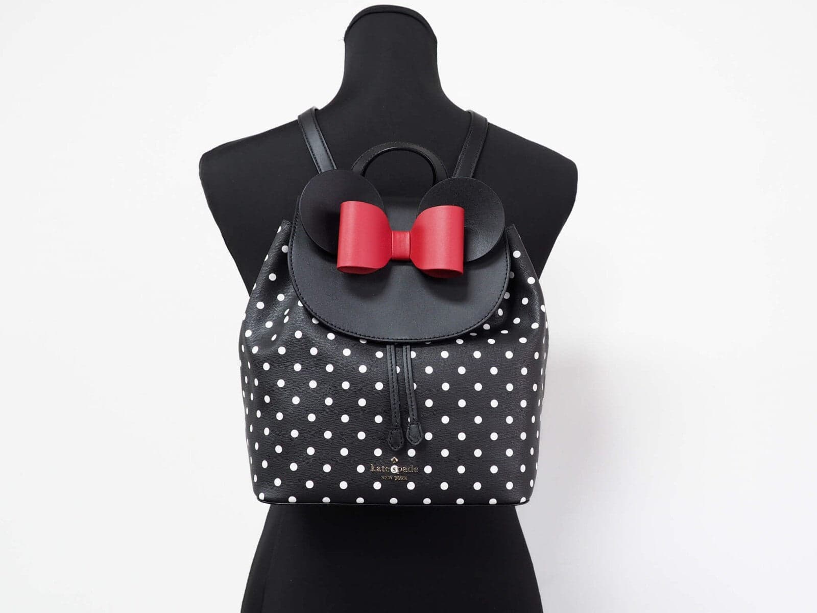 Kate Spade Disney Minnie Mouse Medium Leather Backpack Bookbag Bag - 2
