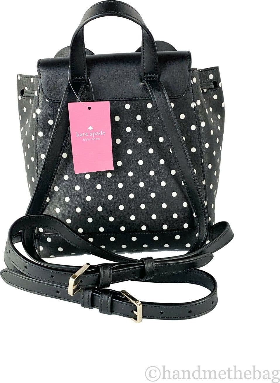 Kate Spade Disney Minnie Mouse Medium Leather Backpack Bookbag Bag - 4