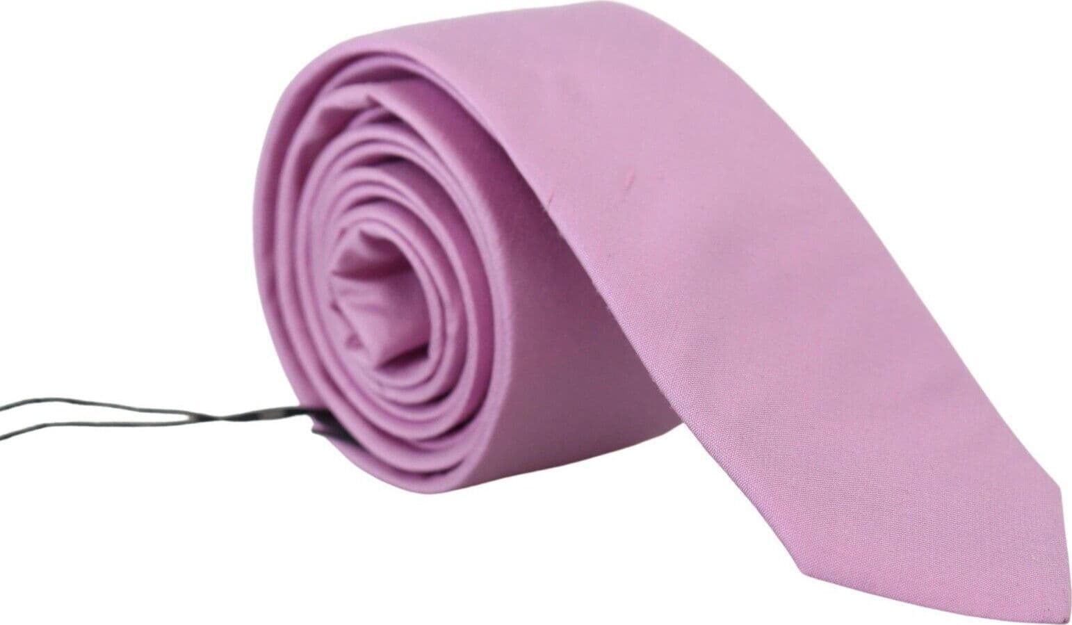 Pink Classic Men Necktie Accessory Silk Tie - 2
