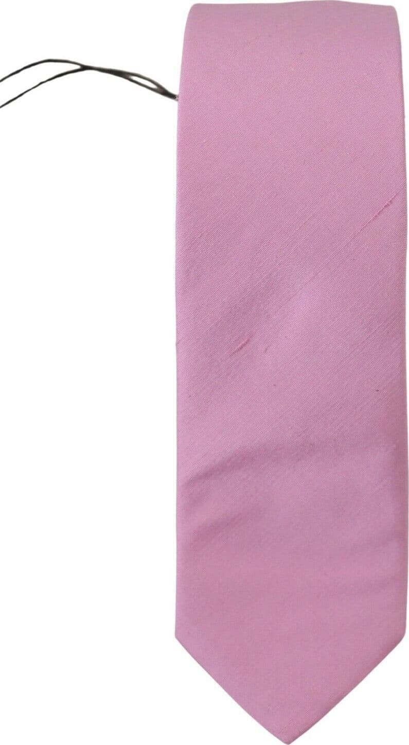 Pink Classic Men Necktie Accessory Silk Tie - 3