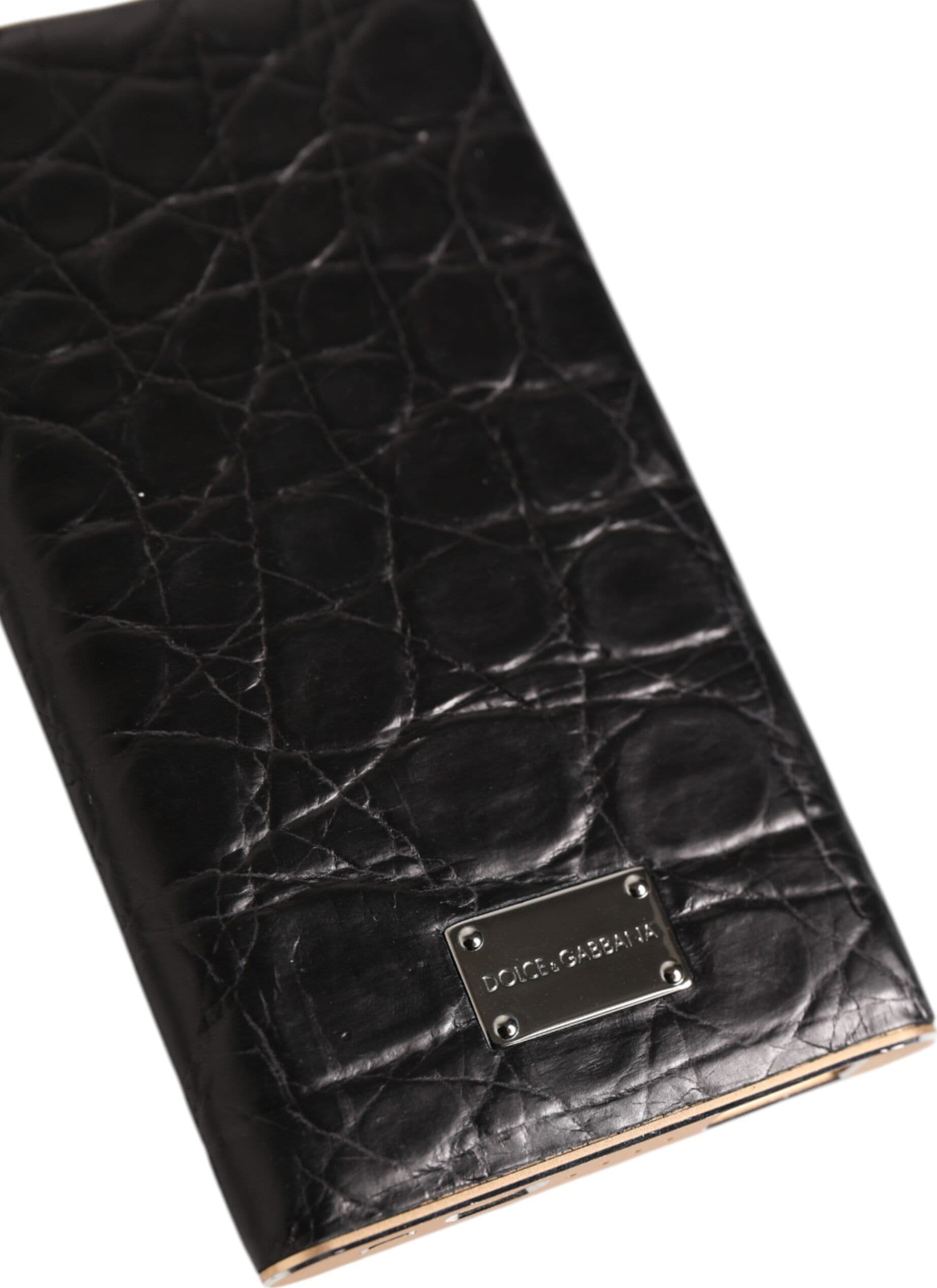 Black Leather Exotic Skin 3000mAh Power Bank Charger USB - 3