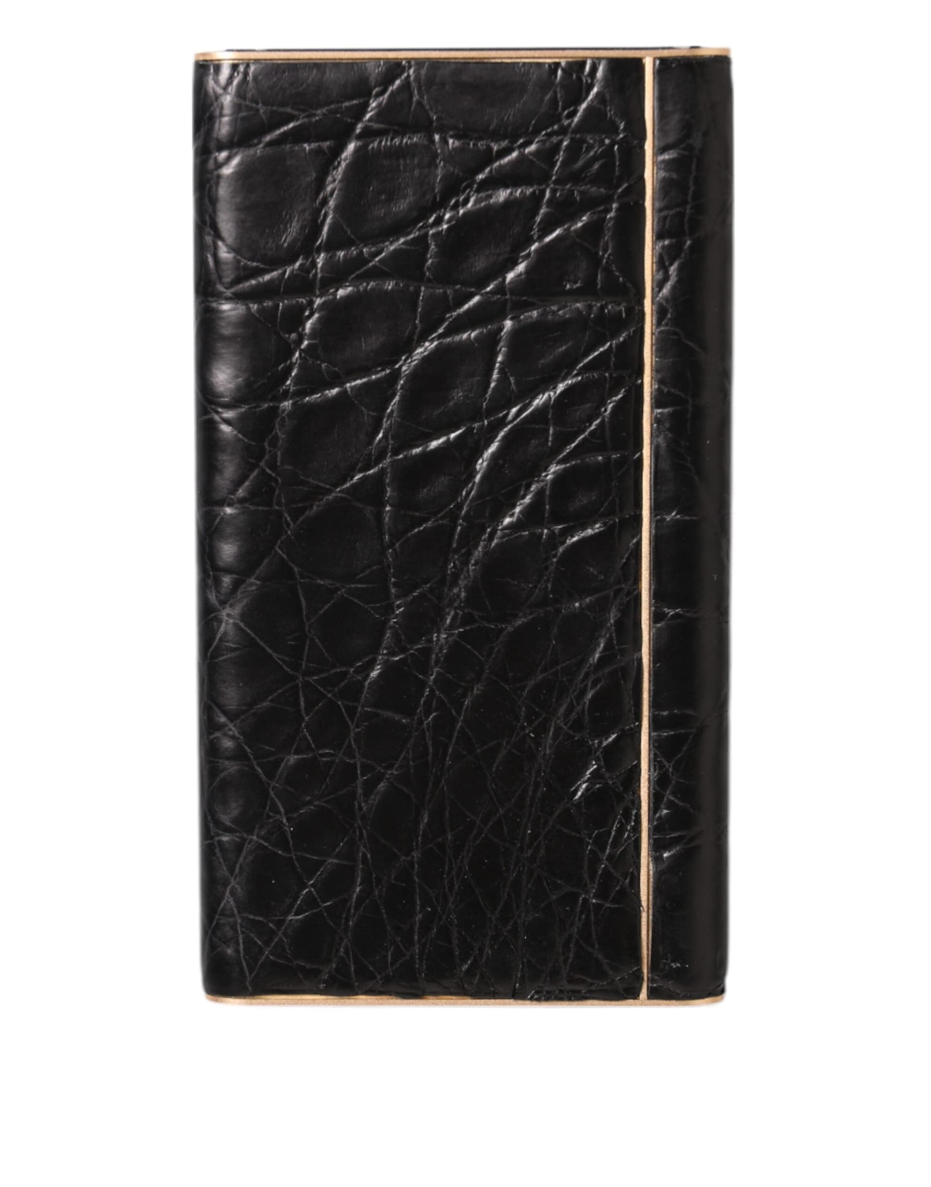Black Leather Exotic Skin 3000mAh Power Bank Charger USB - 5
