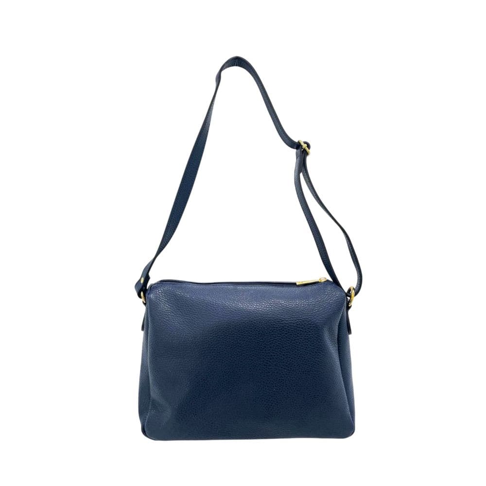Blue Leather Women Crossbody Bag - 3