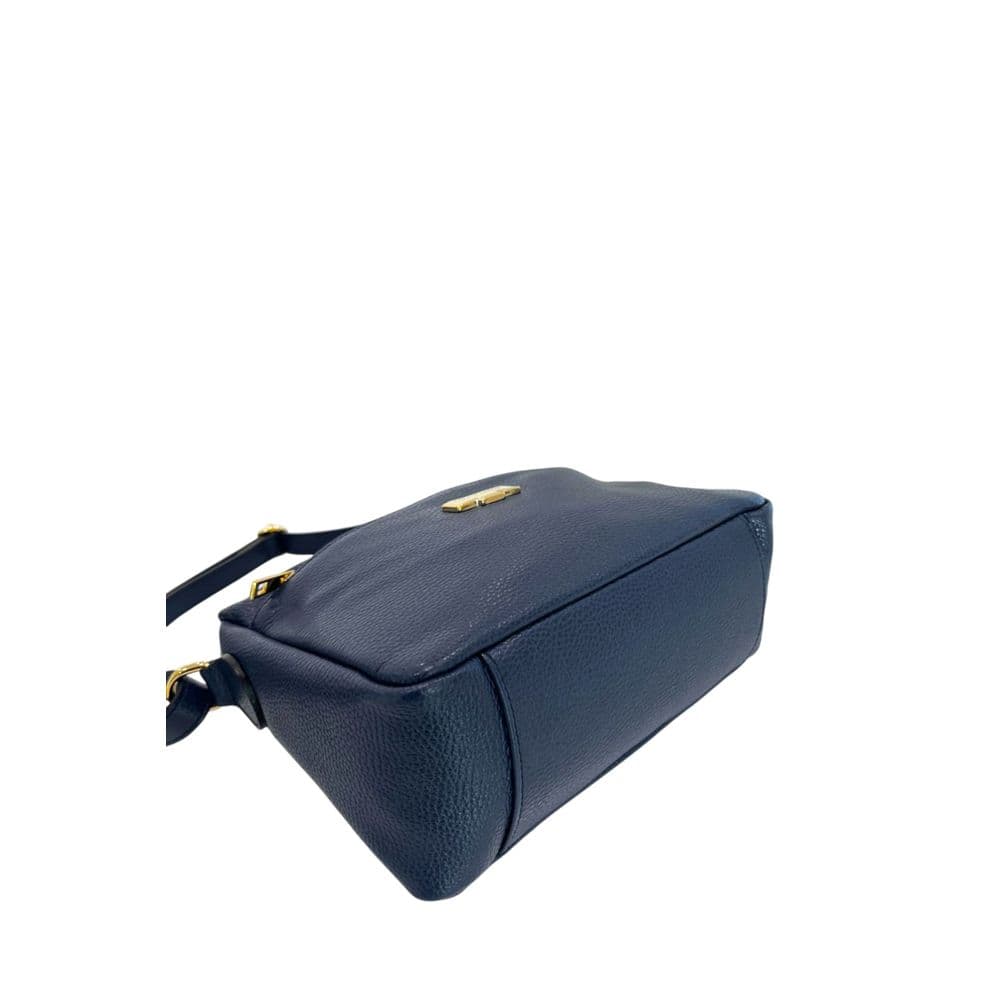 Blue Leather Women Crossbody Bag - 4