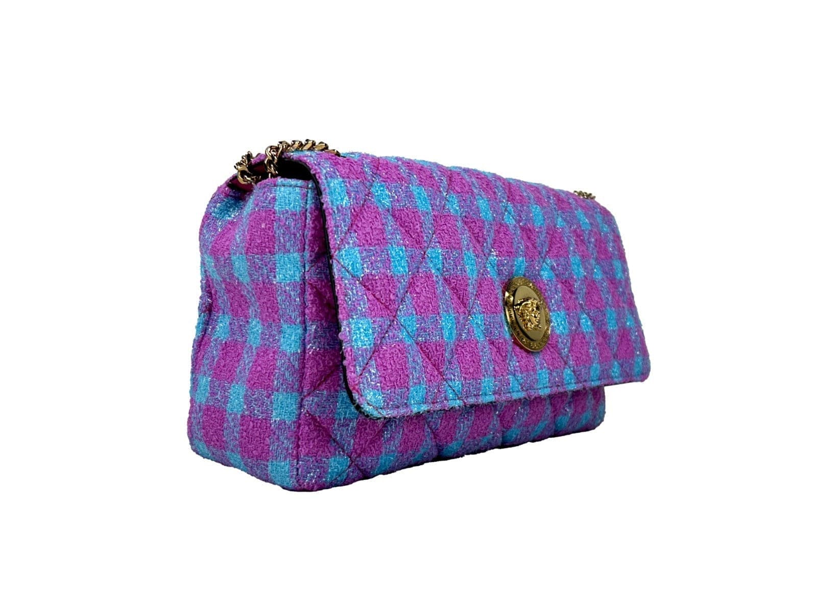 Versace Wool Lurex Medium Shoulder Crossbody Bag - 2