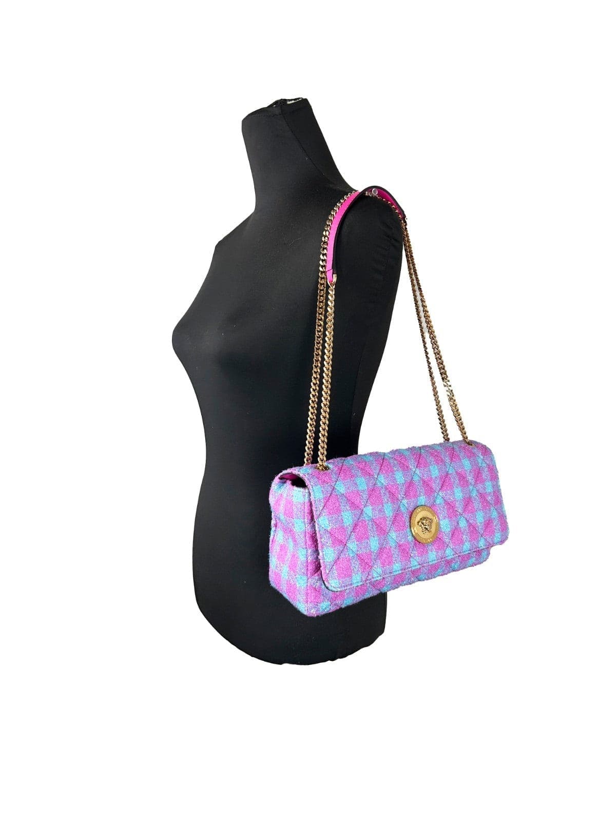 Versace Wool Lurex Medium Shoulder Crossbody Bag - 4