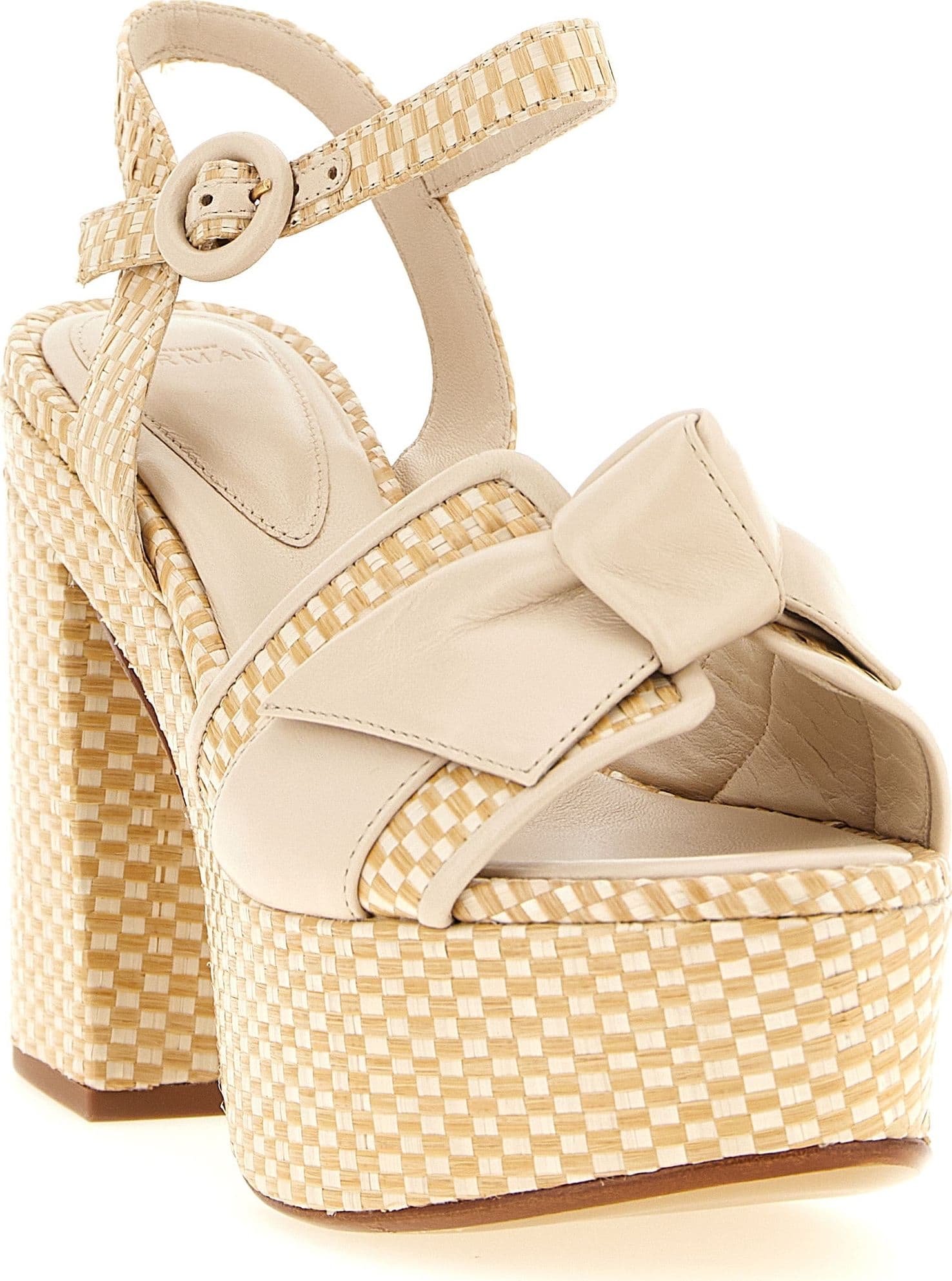 Beige Cowhide Stiletto Heel Sandals - 2