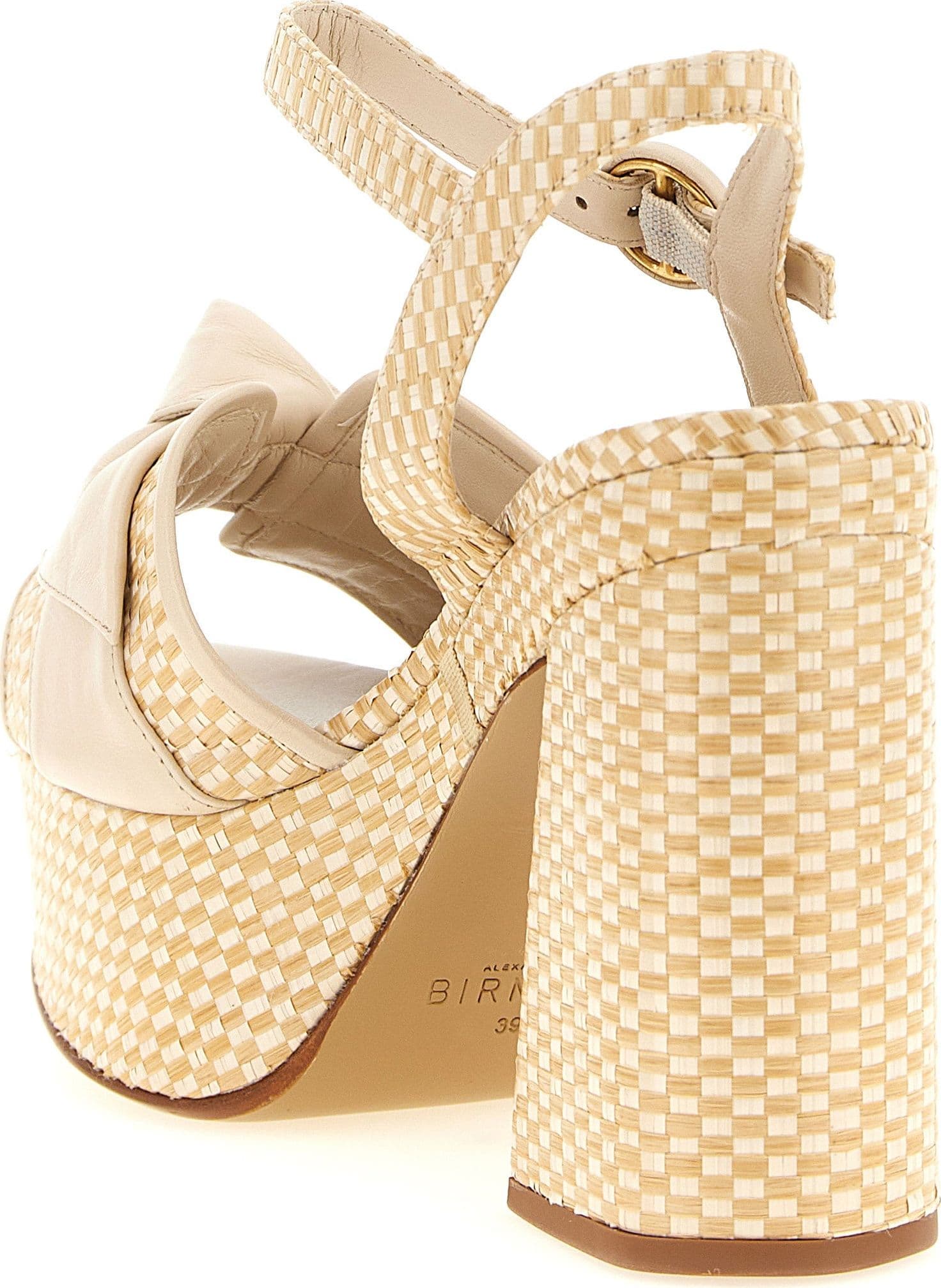 Beige Cowhide Stiletto Heel Sandals - 3
