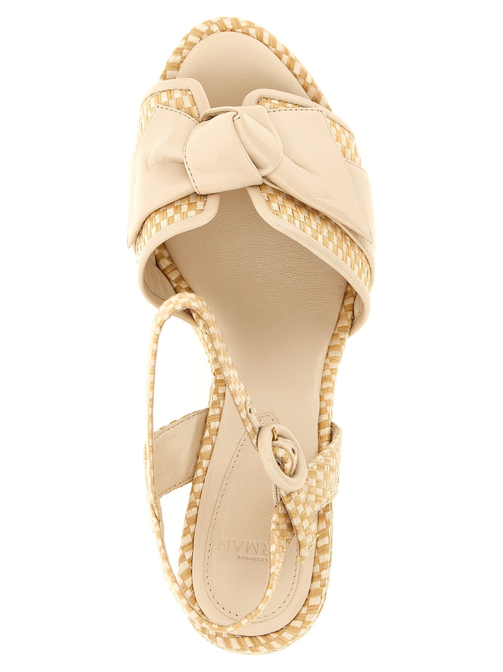 Beige Cowhide Stiletto Heel Sandals - 4