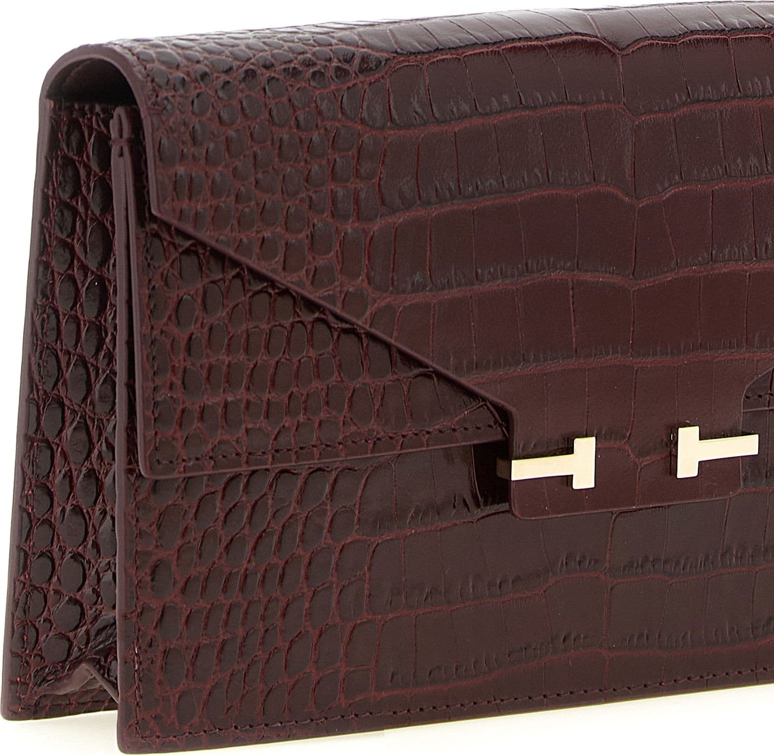 Bordeaux Calfskin Clutch Bag - 3