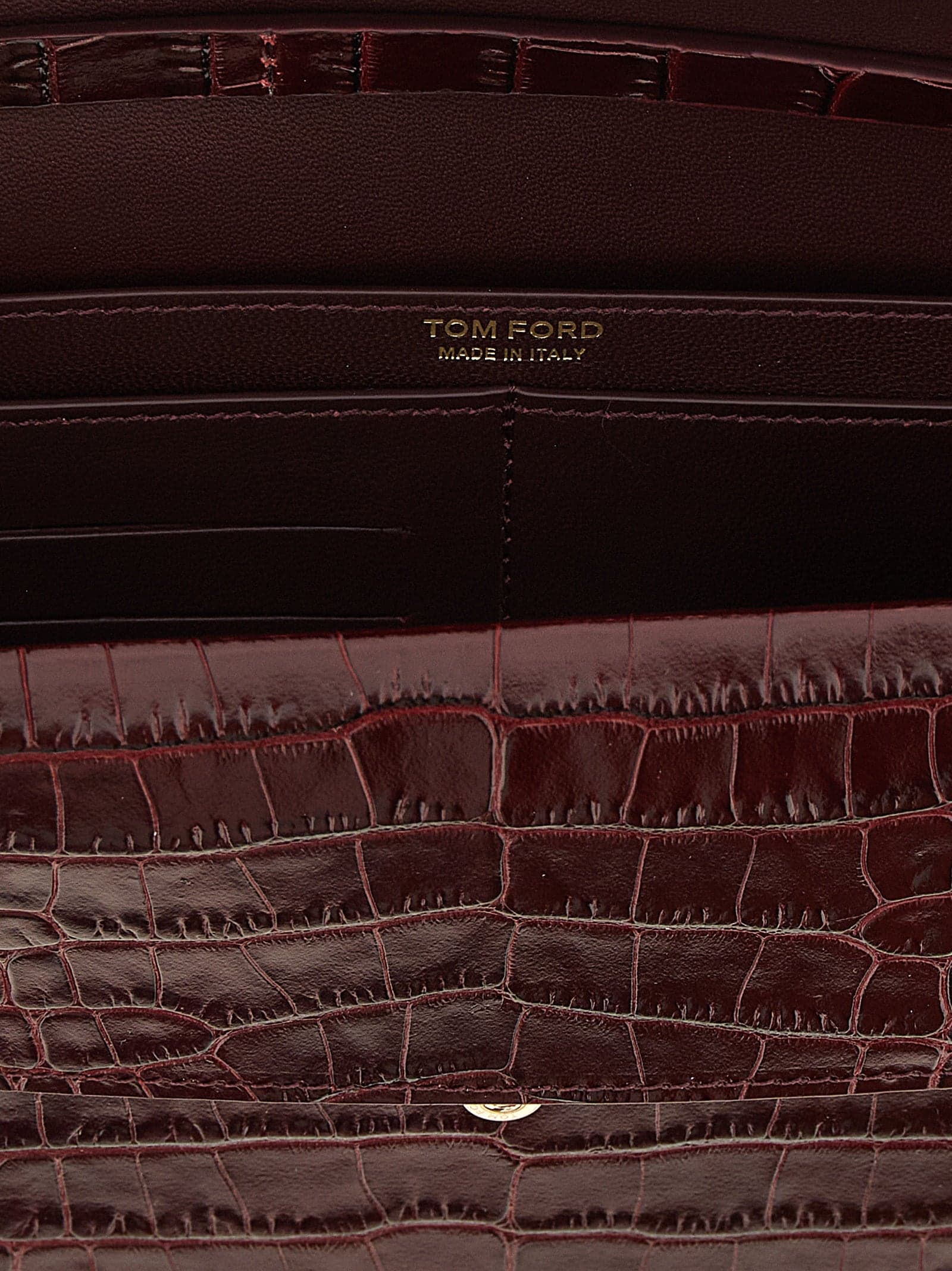 Bordeaux Calfskin Clutch Bag - 4