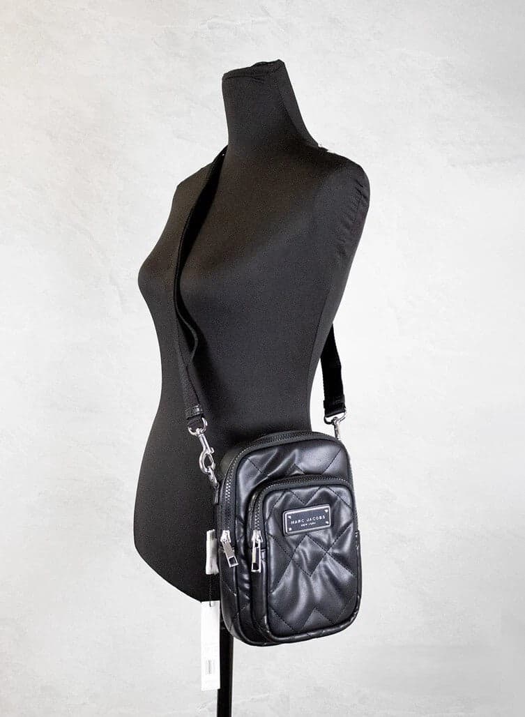 Marc Jacobs Pillow Small Black Quilted Smooth Leather Crossbody Handbag Purse - 4