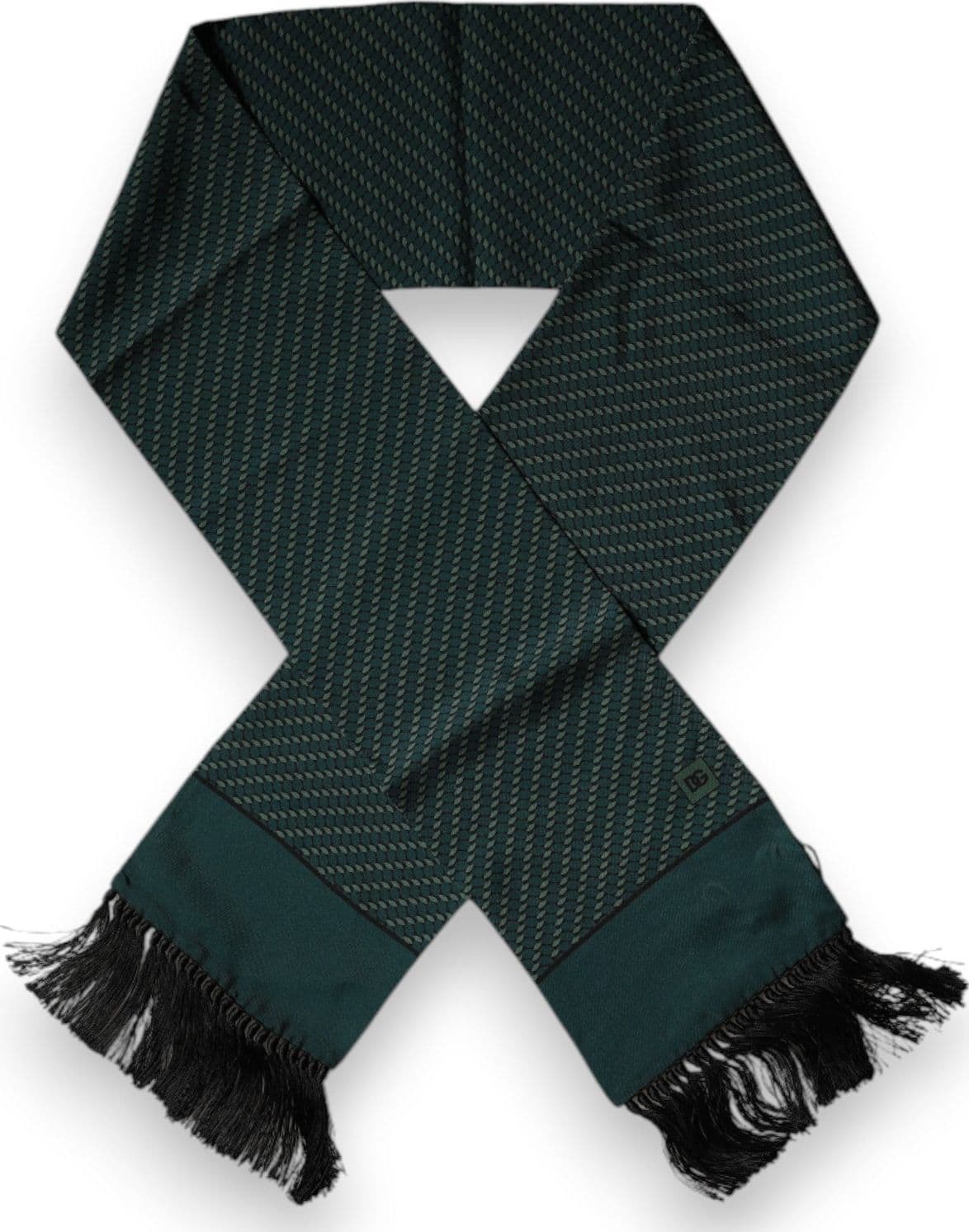 Dark Green Fantasy Fringes Neck Wrap Scarf - 3