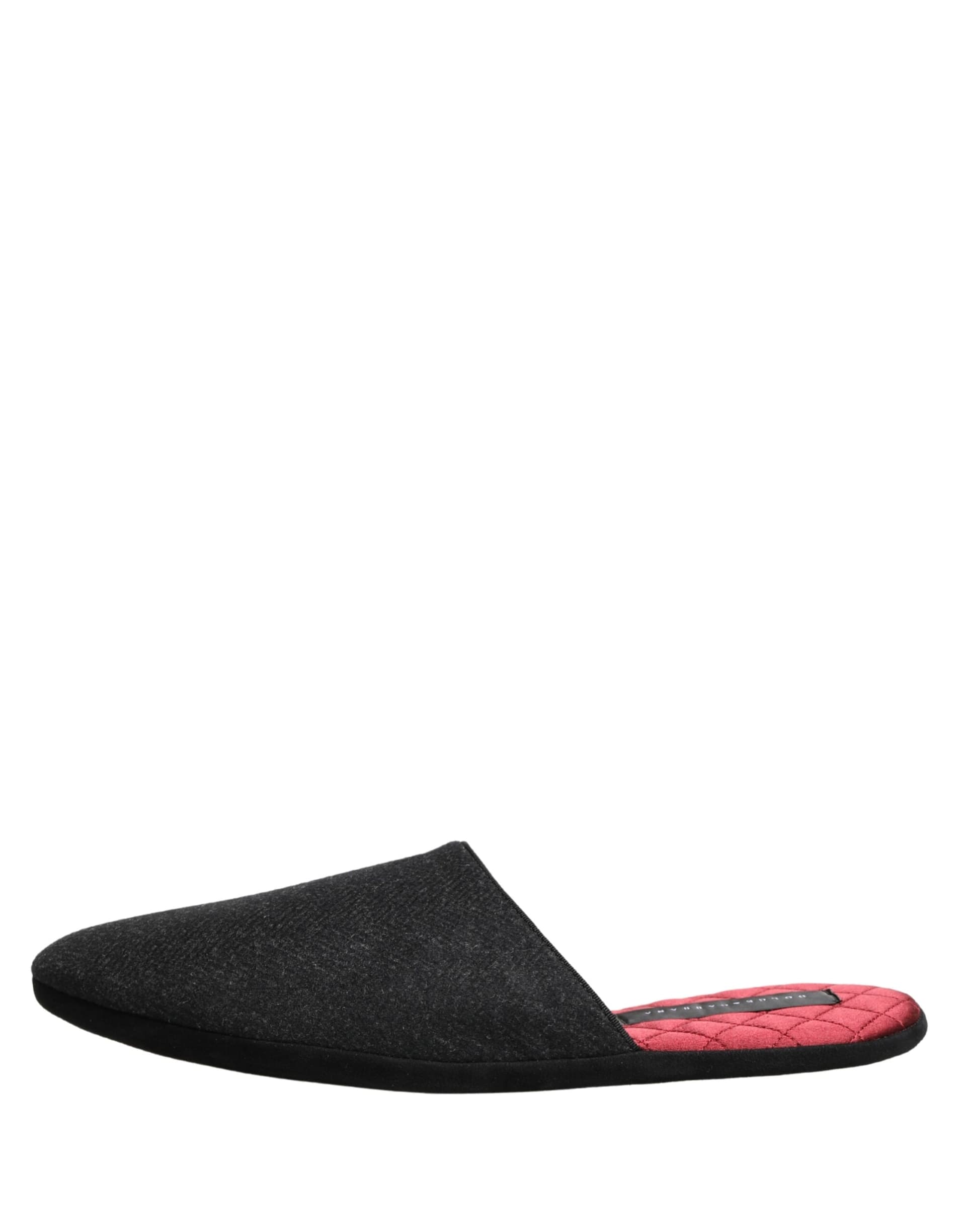 Anthracite Wool Cashmere Quilted Slippers Shoes - 5