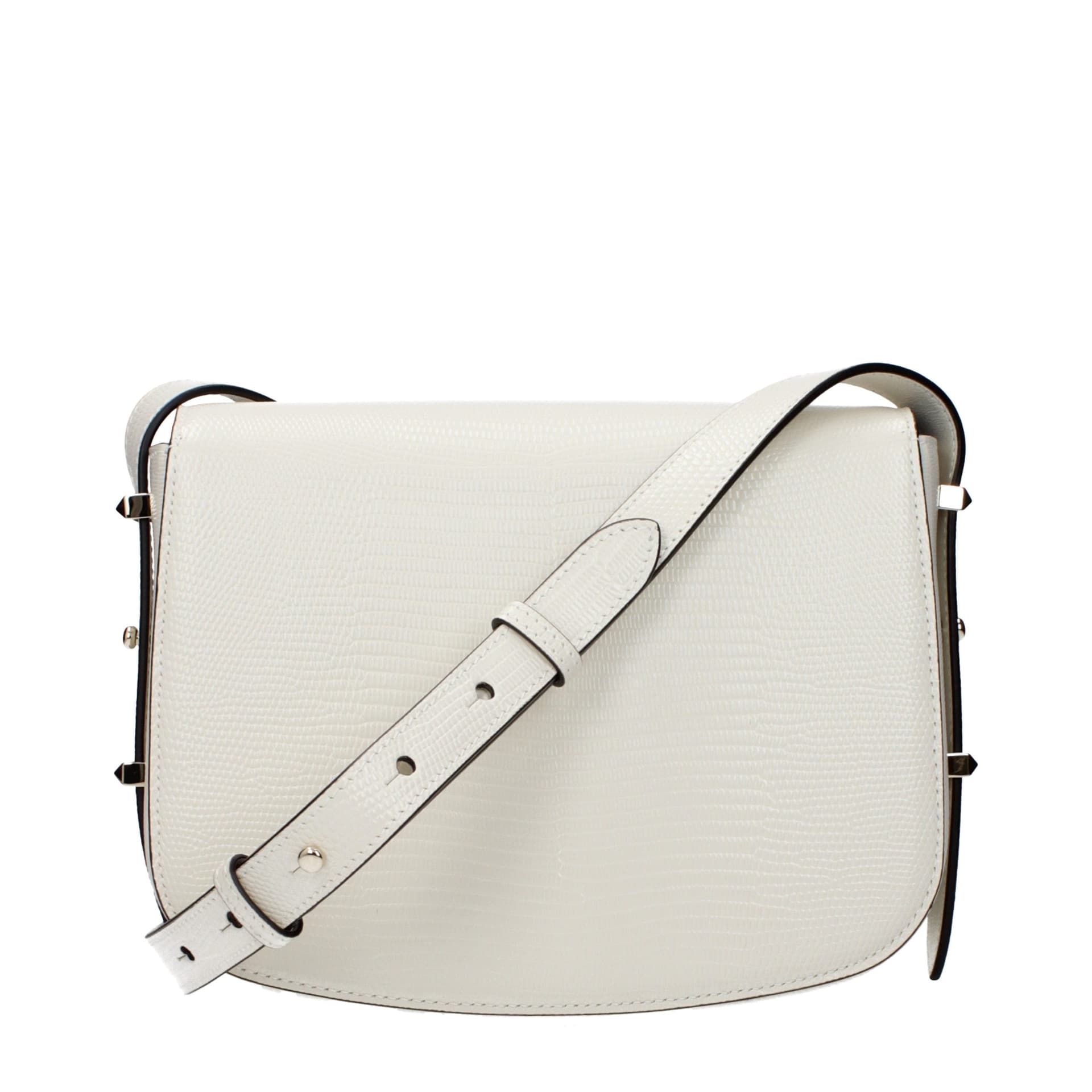 White Leather Crossbody Bag - 3