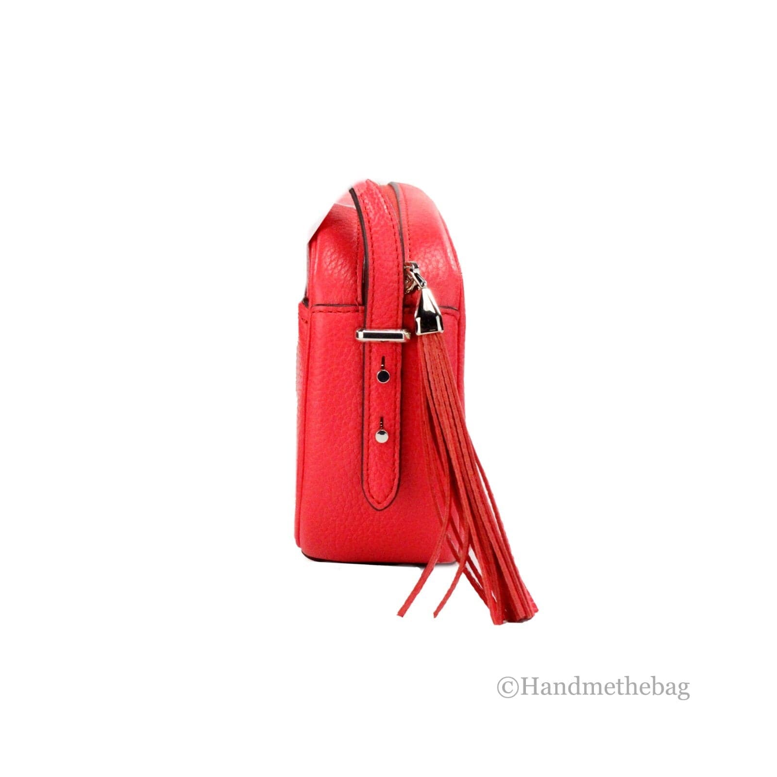 Kate Spade New York Women'S Kourtney Pebbled Leather Zip Around Camera Crossbody Bag (Stoplight) - 4