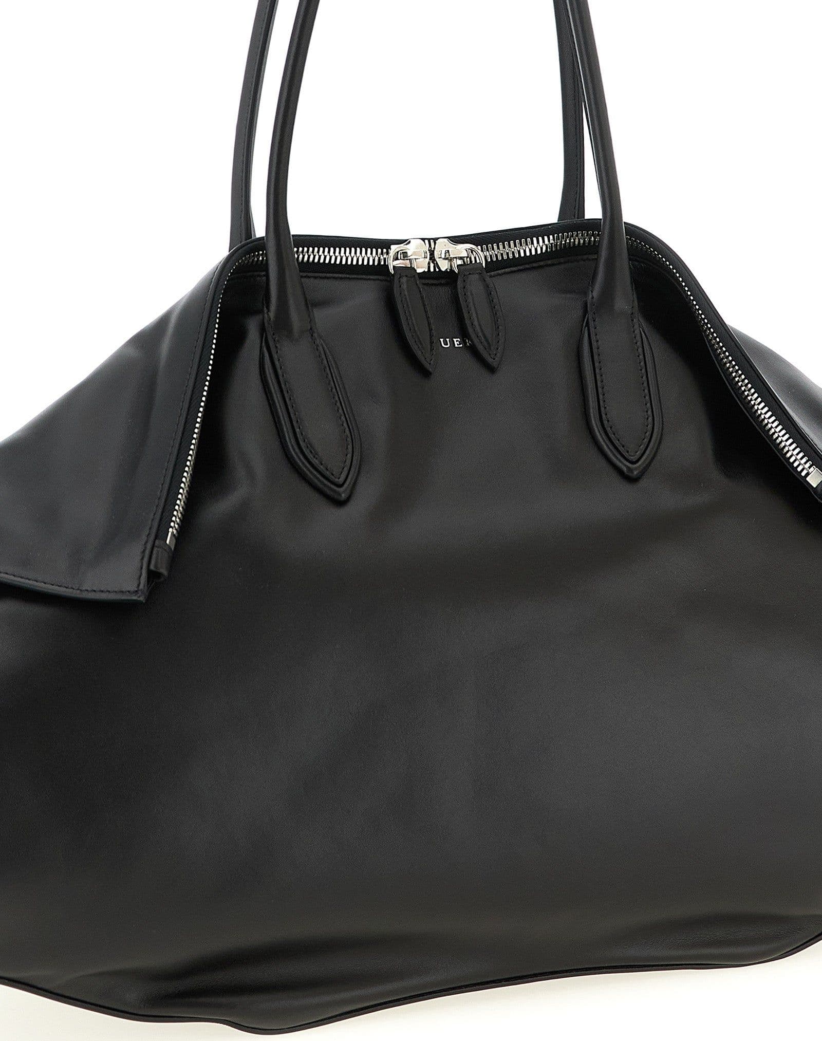 Black Calfskin Shoulder Bag - 3