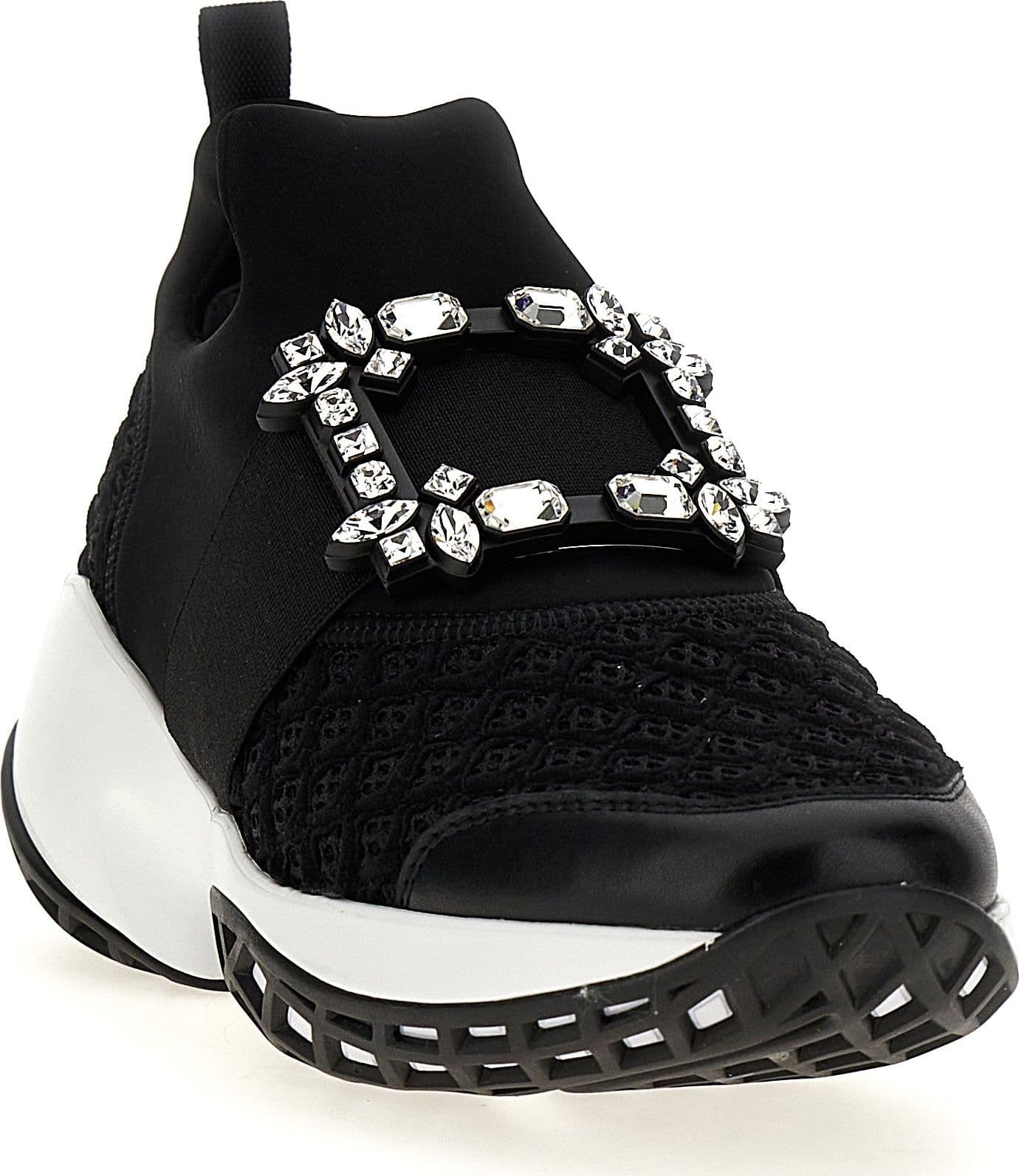 Black Polyester Athletic Sneakers - 2