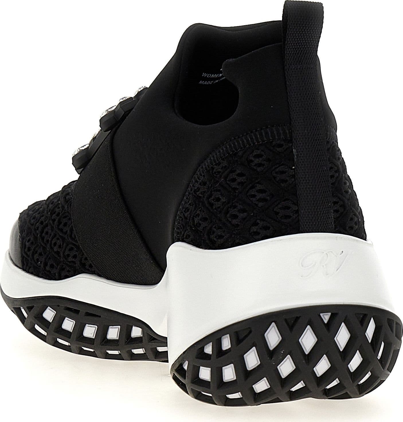 Black Polyester Athletic Sneakers - 3