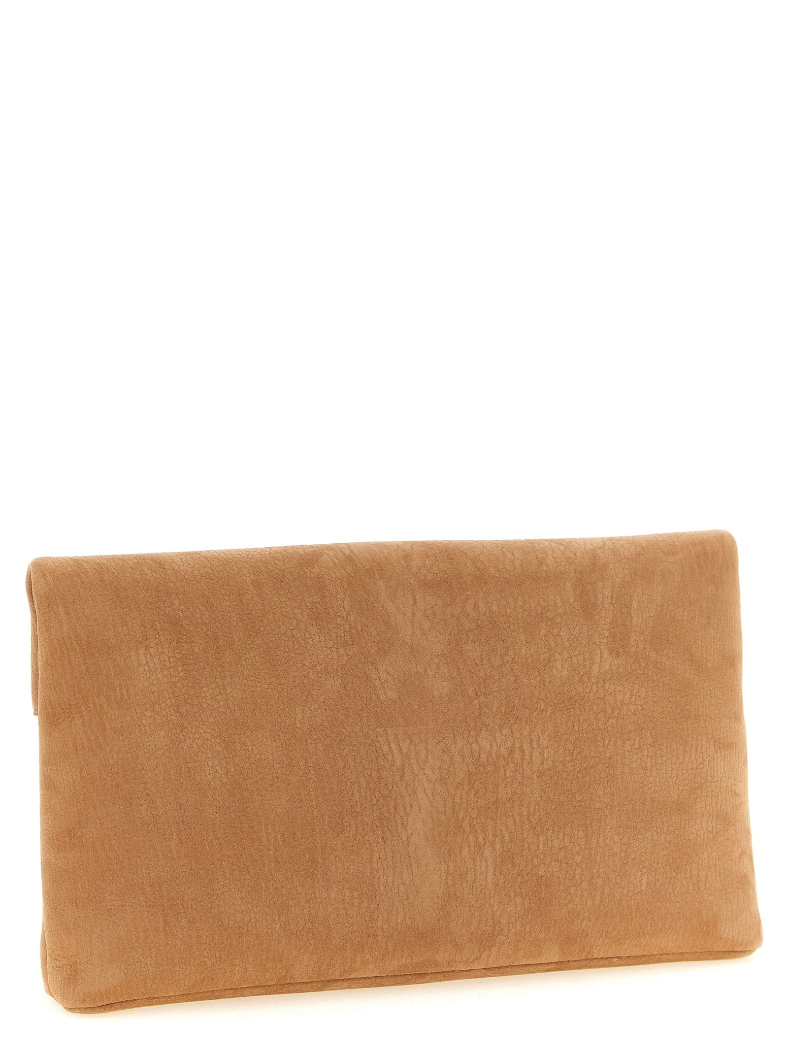 Brown Lamb Leather Clutch Bag - 2
