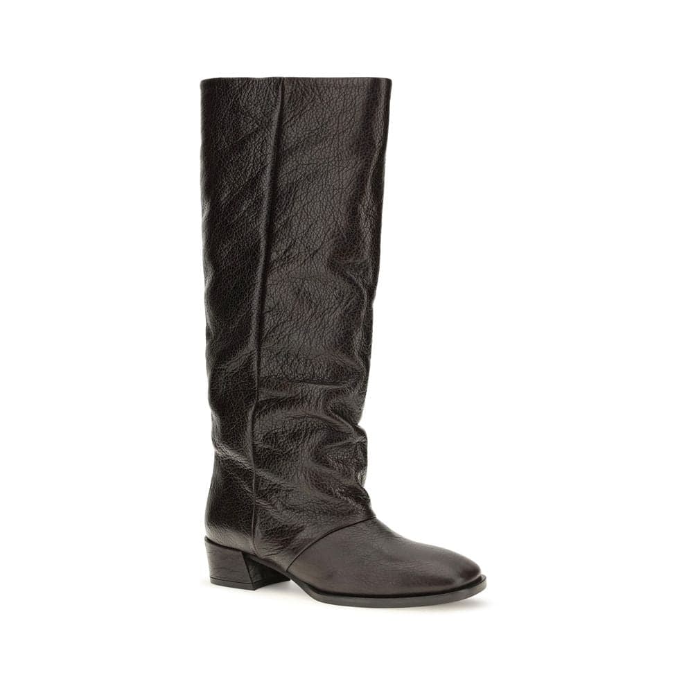 Brown Calf Leather Bos Taurus Flat Boots - 2