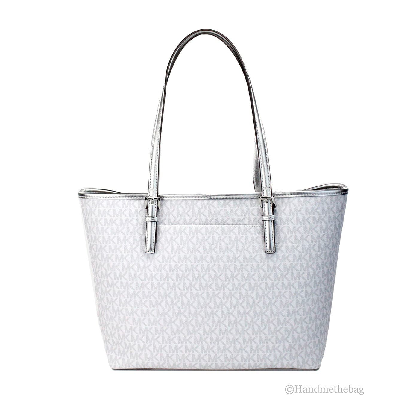 Michael Kors Jet Set Travel Girls Medium Signature Carryall Tote White MK - 3