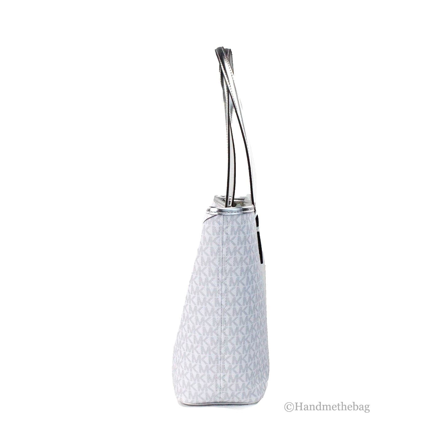 Michael Kors Jet Set Travel Girls Medium Signature Carryall Tote White MK - 4