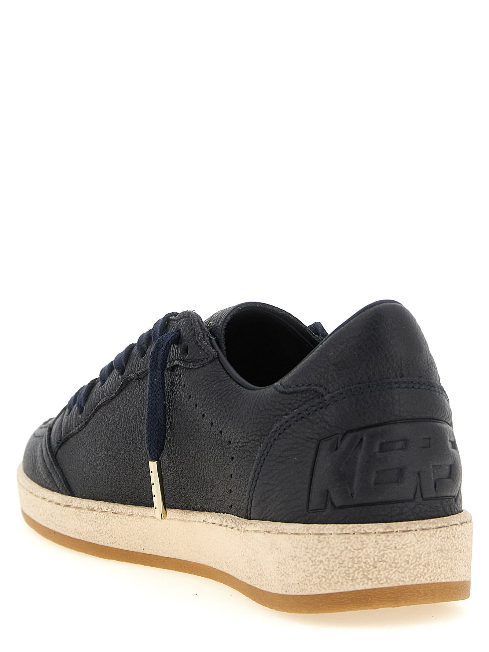 Blue Cowhide Low Top Sneakers - 4