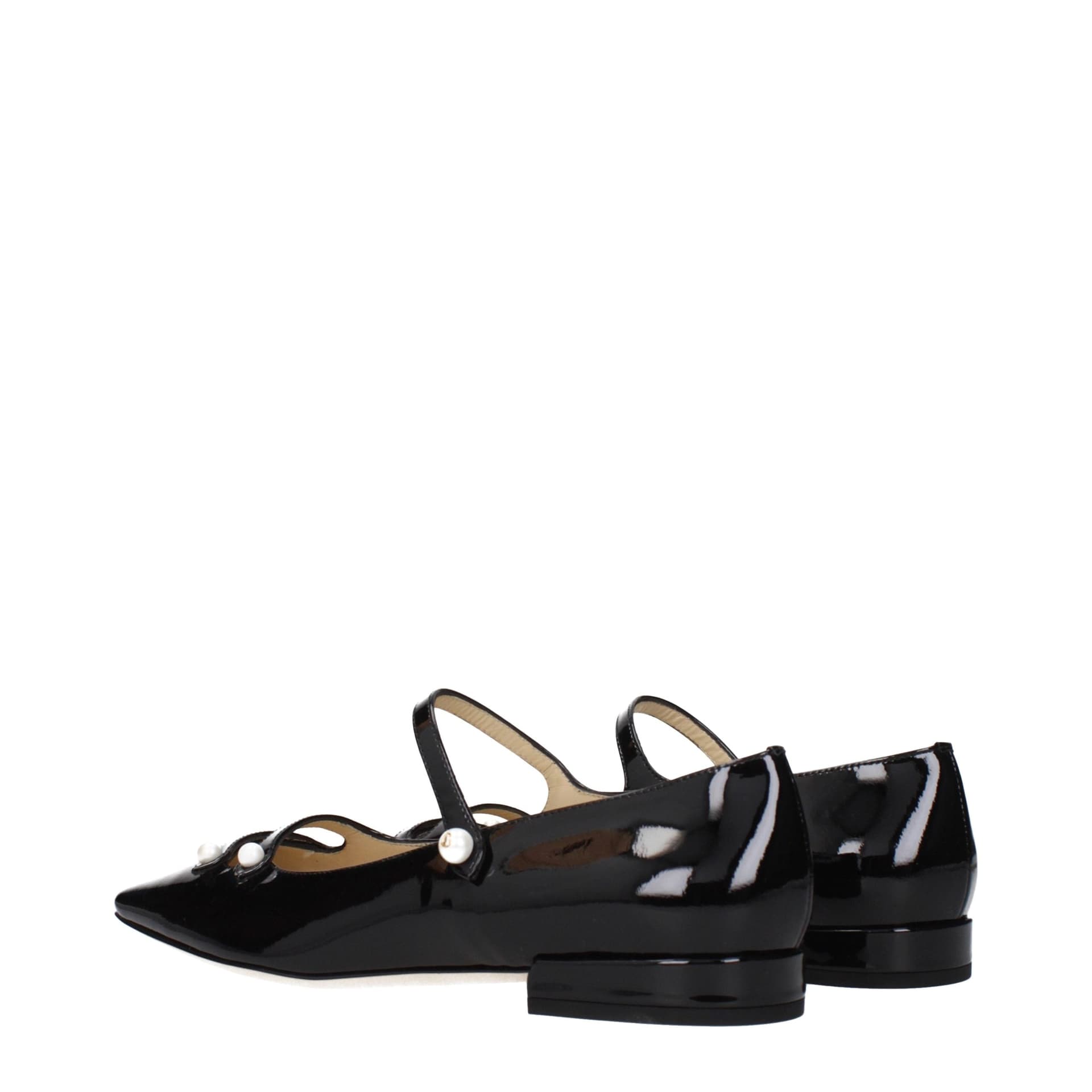 Black Leather Ballet Flats - 4
