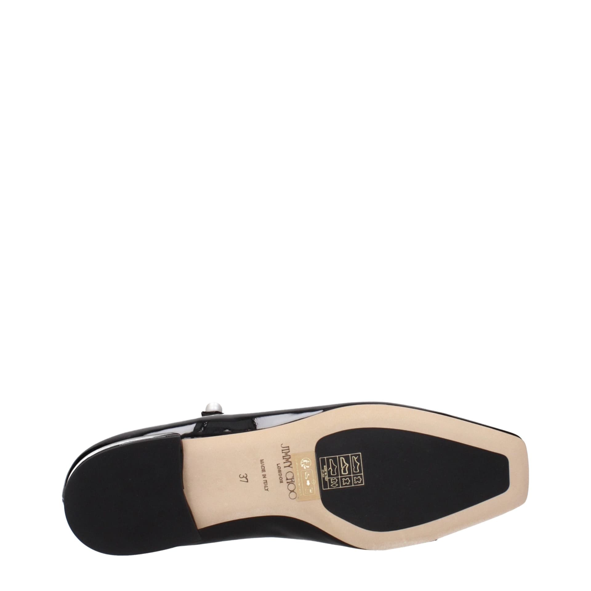 Black Leather Ballet Flats - 5