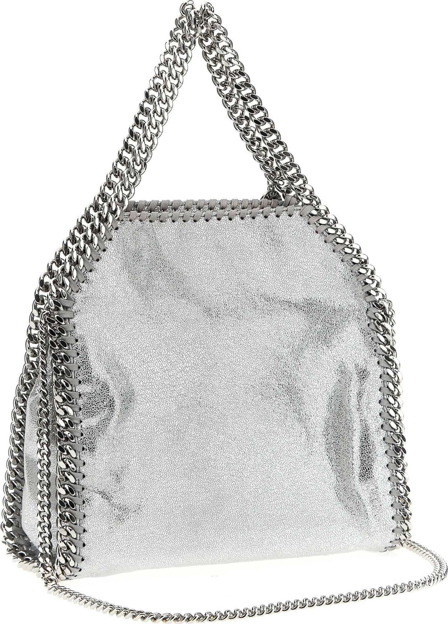Silver Polyester Handbag - 2