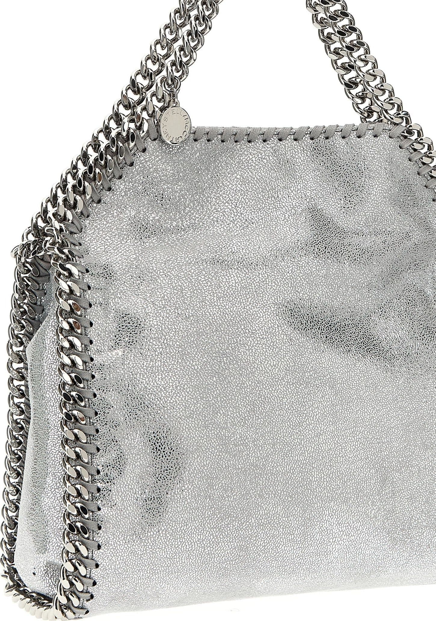 Silver Polyester Handbag - 3