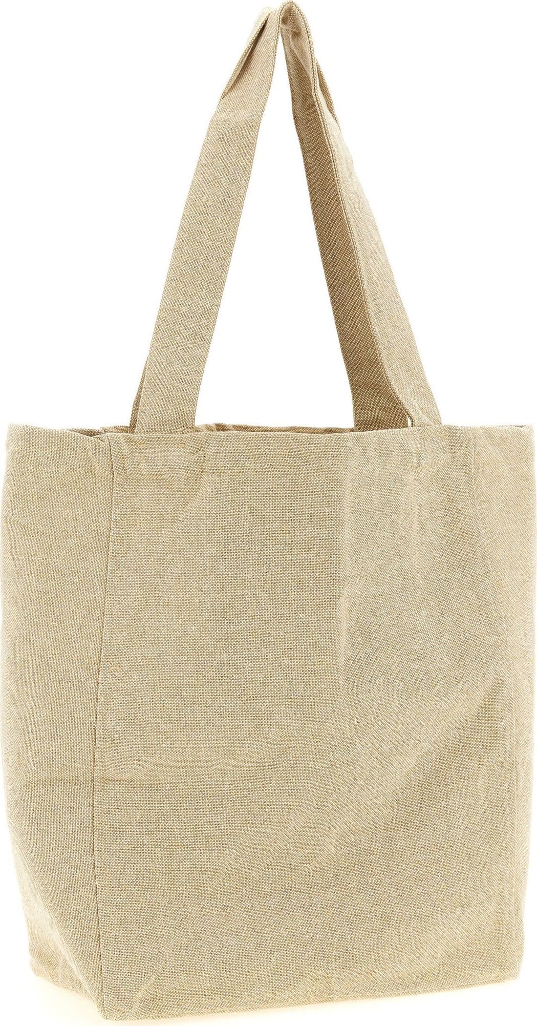 Beige Cotton Tote Bag - 2