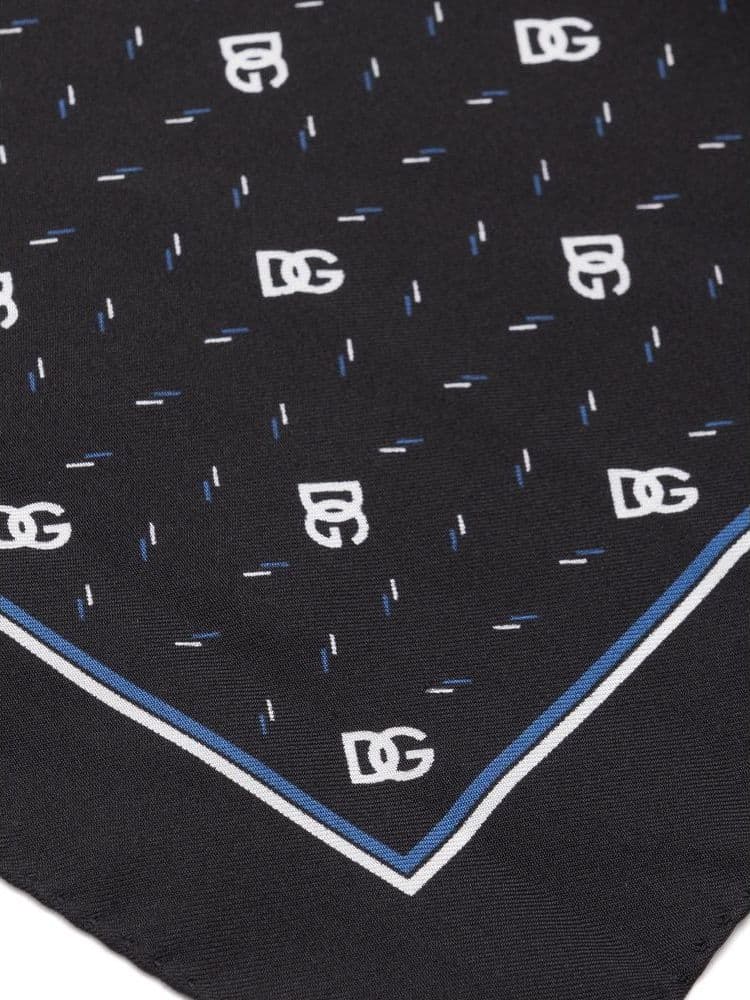 Black Silk Pocket Square - 2
