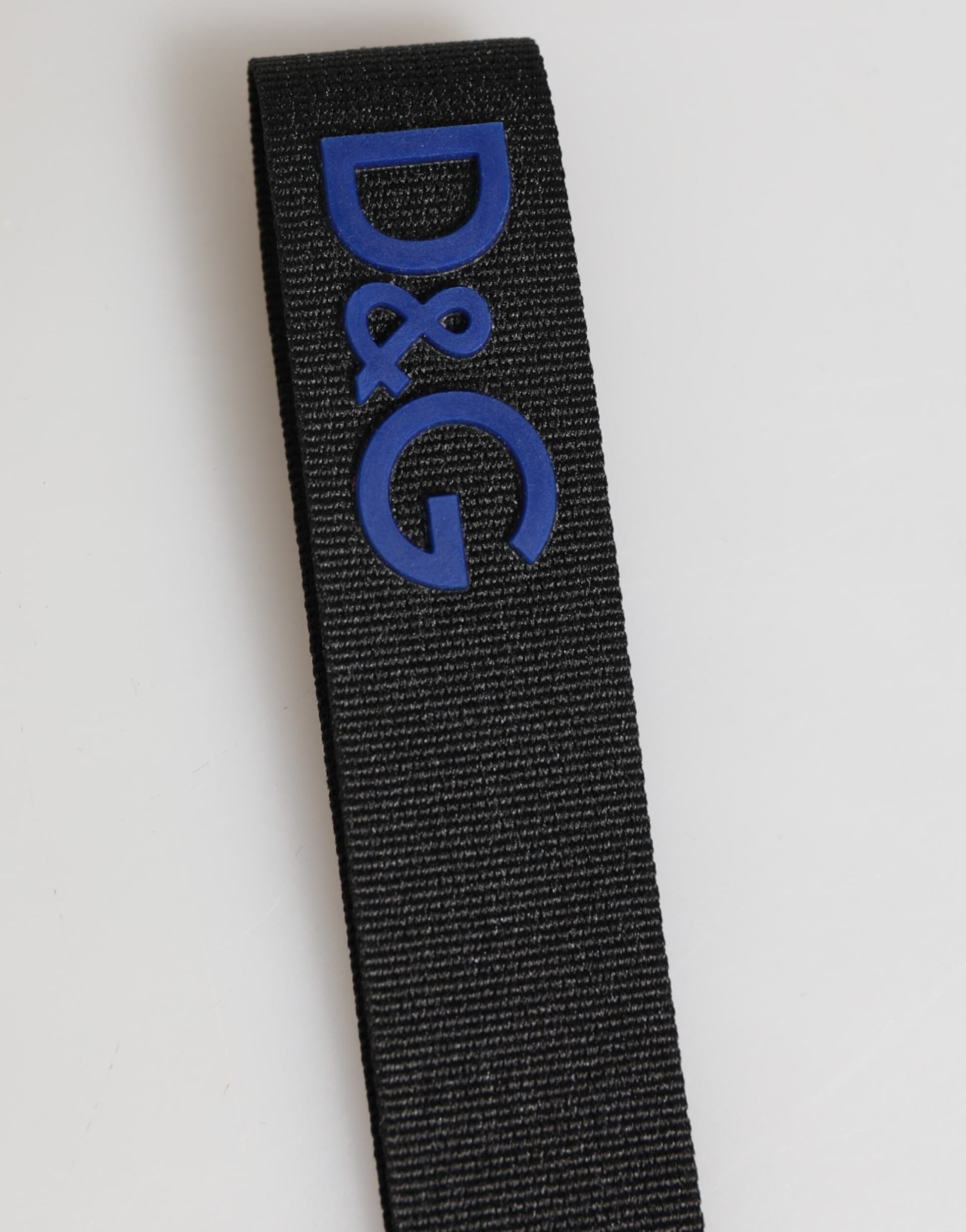Black Blue DG Logo Polyester Brass Holder Keychain Keyring - 4