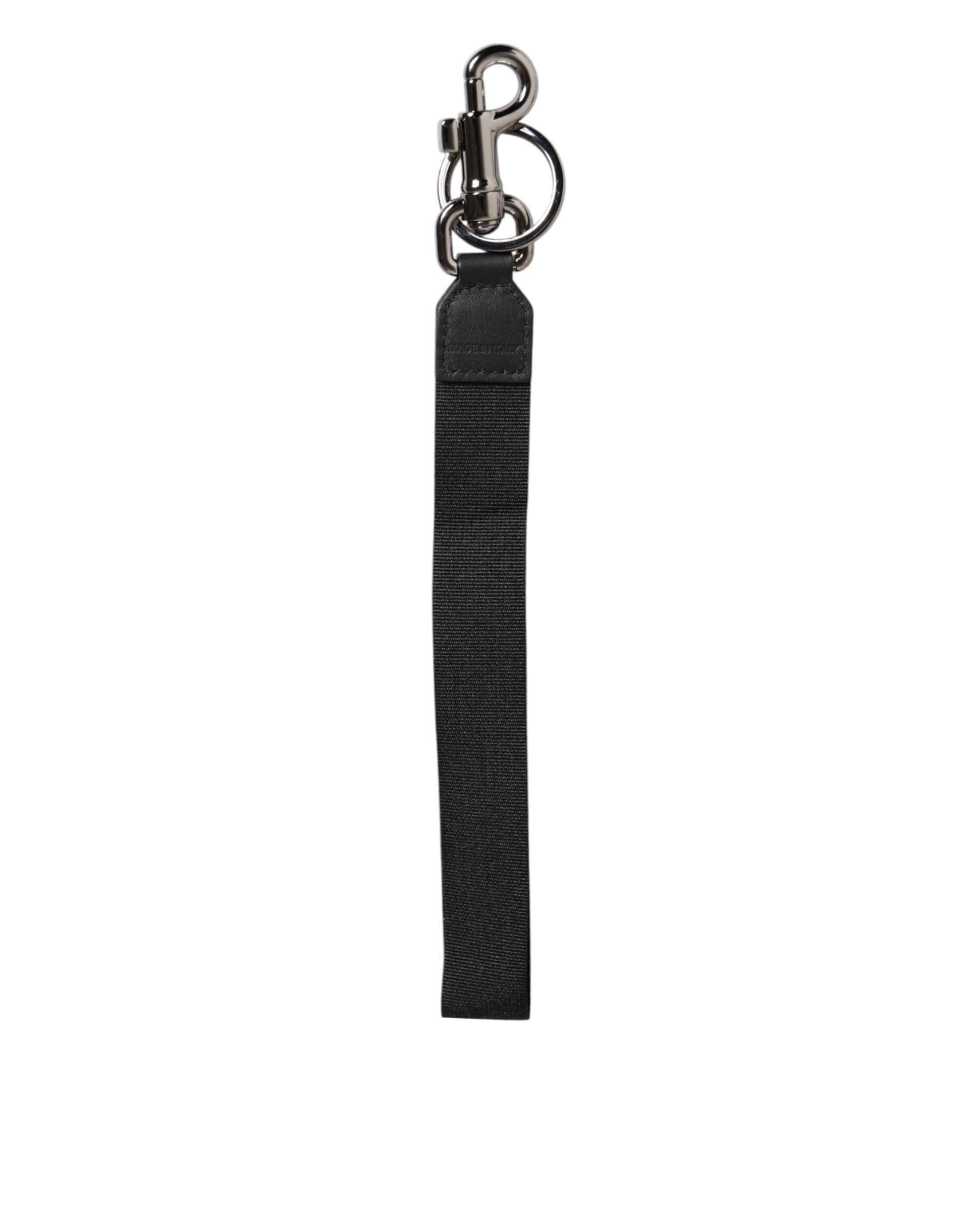 Black Blue DG Logo Polyester Brass Holder Keychain Keyring - 5